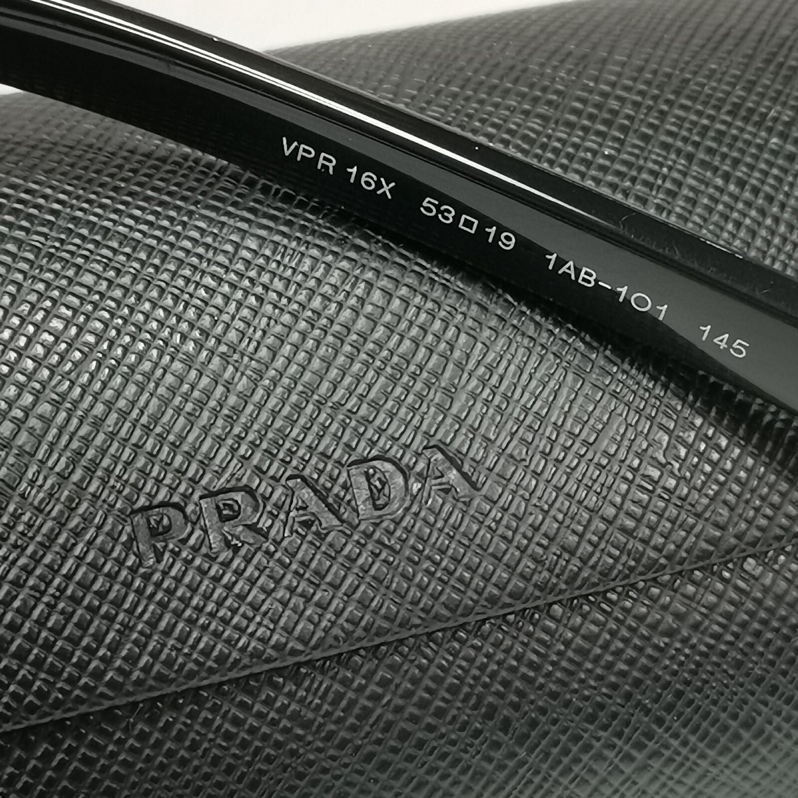 Prada Sunglasses Black Square Glossy Mens Fashion PR16XV VPR 16X 1AB-1O1 53mm