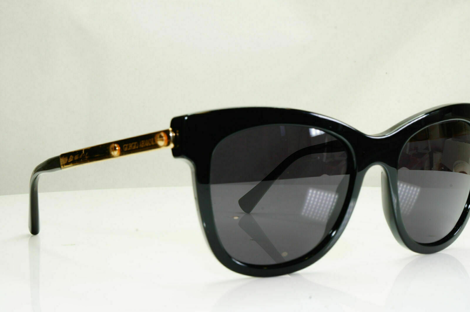 Authentic GIORGIO ARMANI Sunglasses Gold Square BLACK AR 8011 5017/87 27006