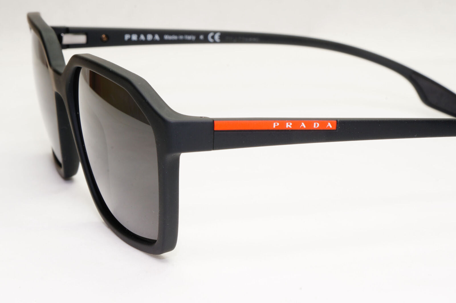 Prada Sunglasses Black Matte Square Angular PS02MV VPS 02M DG0-1O1 55mm