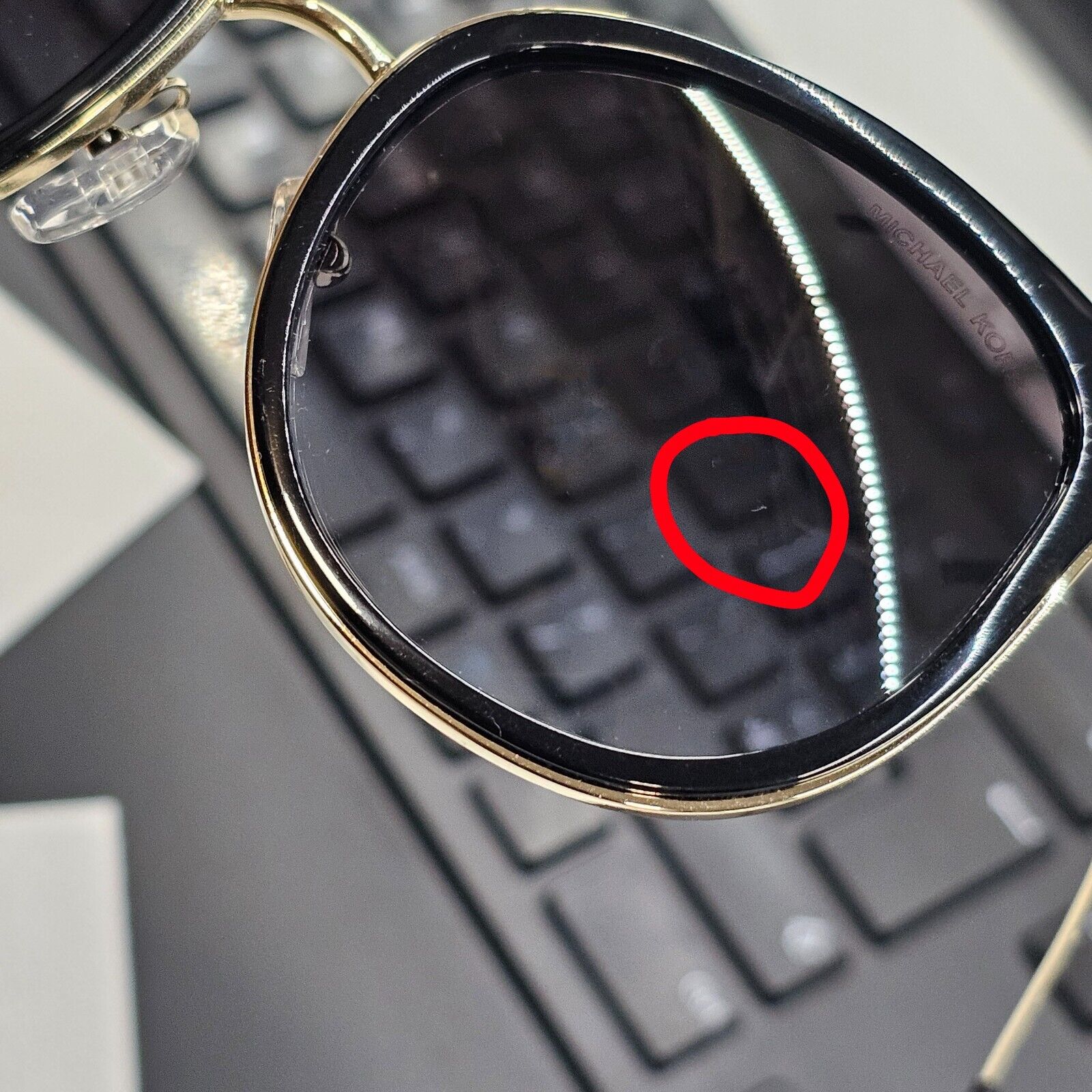 Michael Kors Sunglasses Black Gold MK 1099B Adrianna Bright 3005/8G 151124