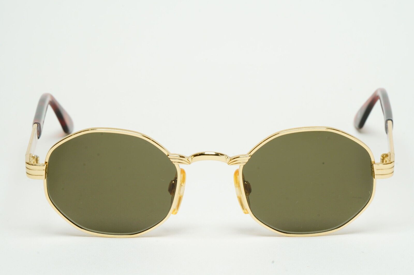 Versus Sunglasses 1996 by Gianni Versace Vintage Gold Hexagon MOD F09 COL 030