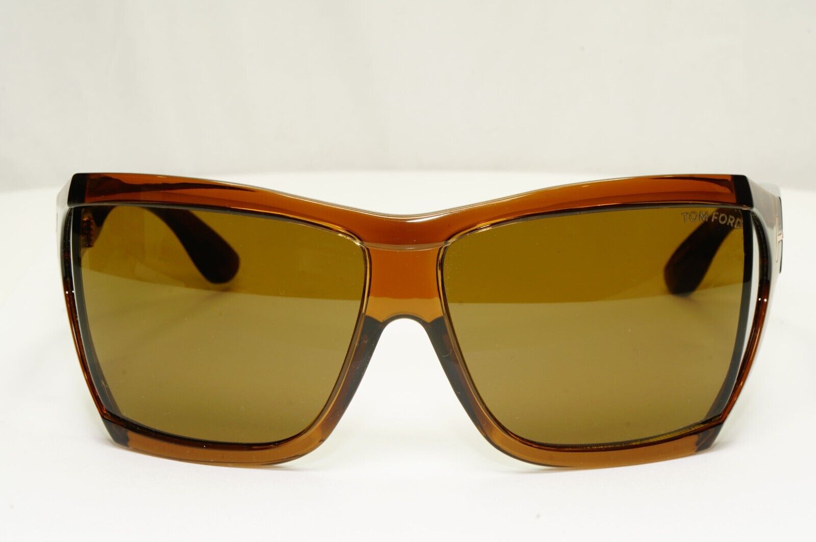 Tom Ford Sunglasses Sedgewick Brown Transparent Square Wrap FT0402 TF 402 48E