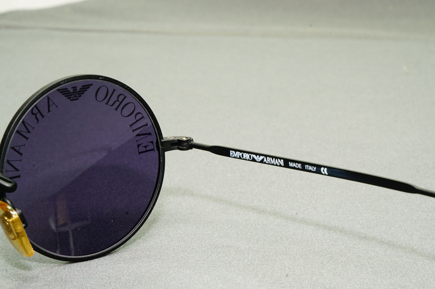 Emporio Armani 1997 Vintage Sunglasses Round Lens Logo Print Iconic 025-S 706