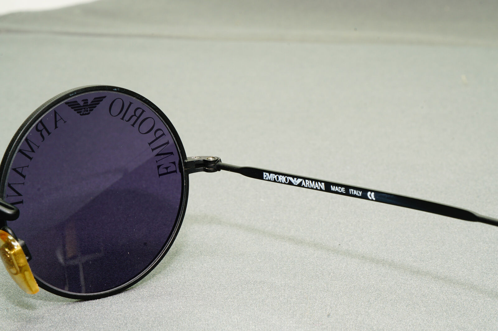 Emporio Armani 1997 Vintage Sunglasses Round Lens Logo Print Iconic 025-S 706