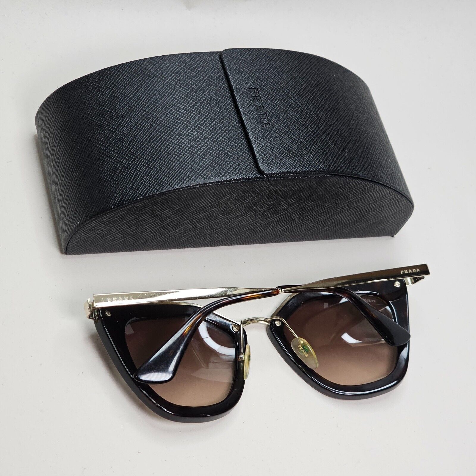 Prada Sunglasses Cinema Gold Brown Tortoise Square PR53SS SPR 53S 2AU-3D0 171024