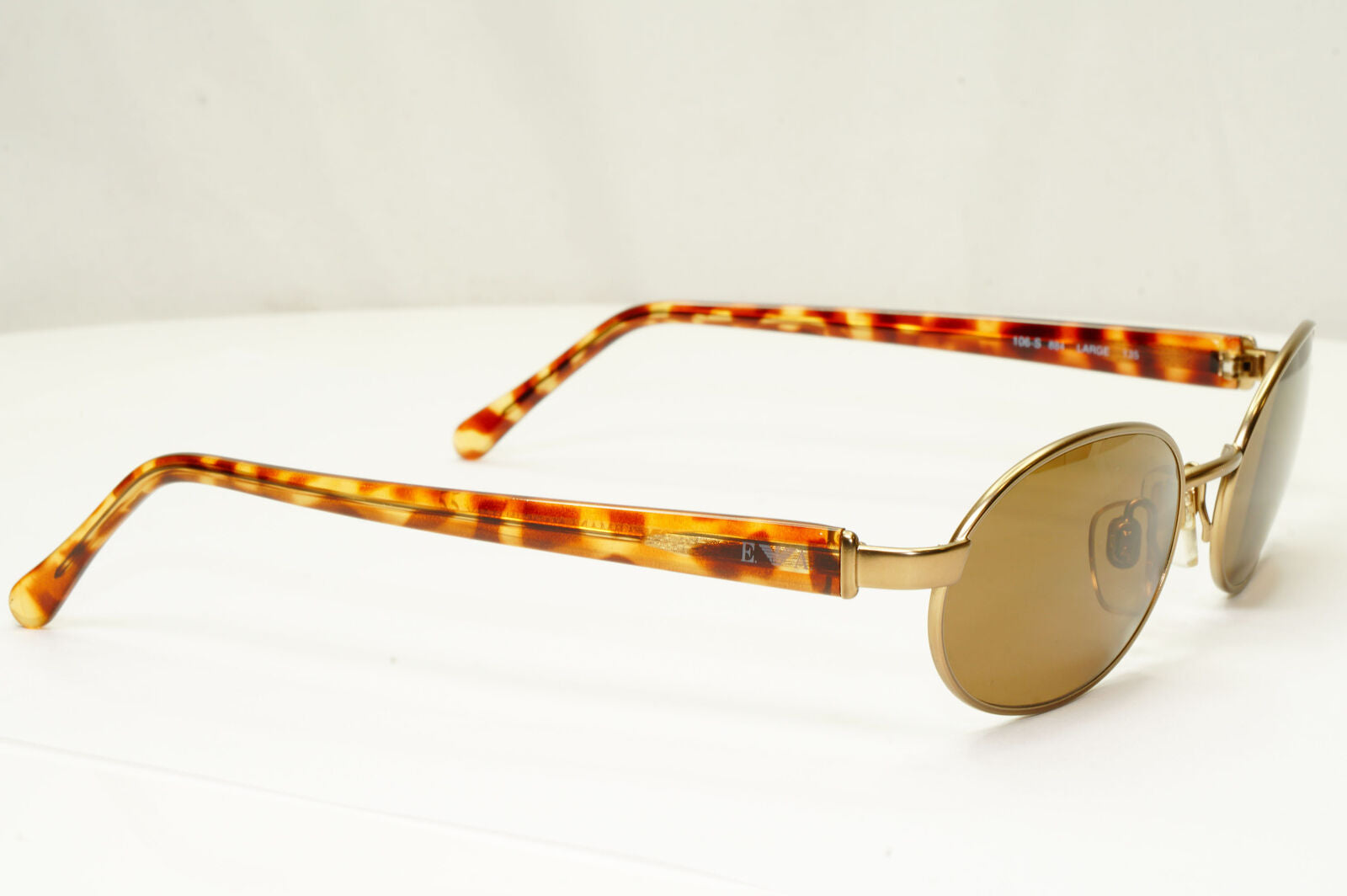Emporio Armani 1997 Vintage Sunglasses Mens Womens Oval Bronze Metal 106-S 884