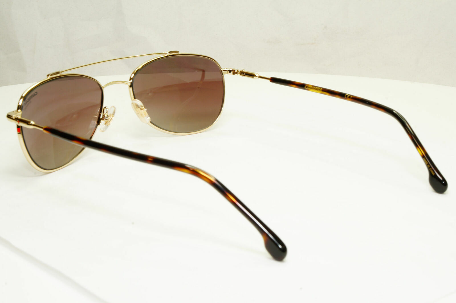 Carrera Gold Sunglasses Pilot Brown Gradient Fade Mens Metal 224 06JHA 55mm