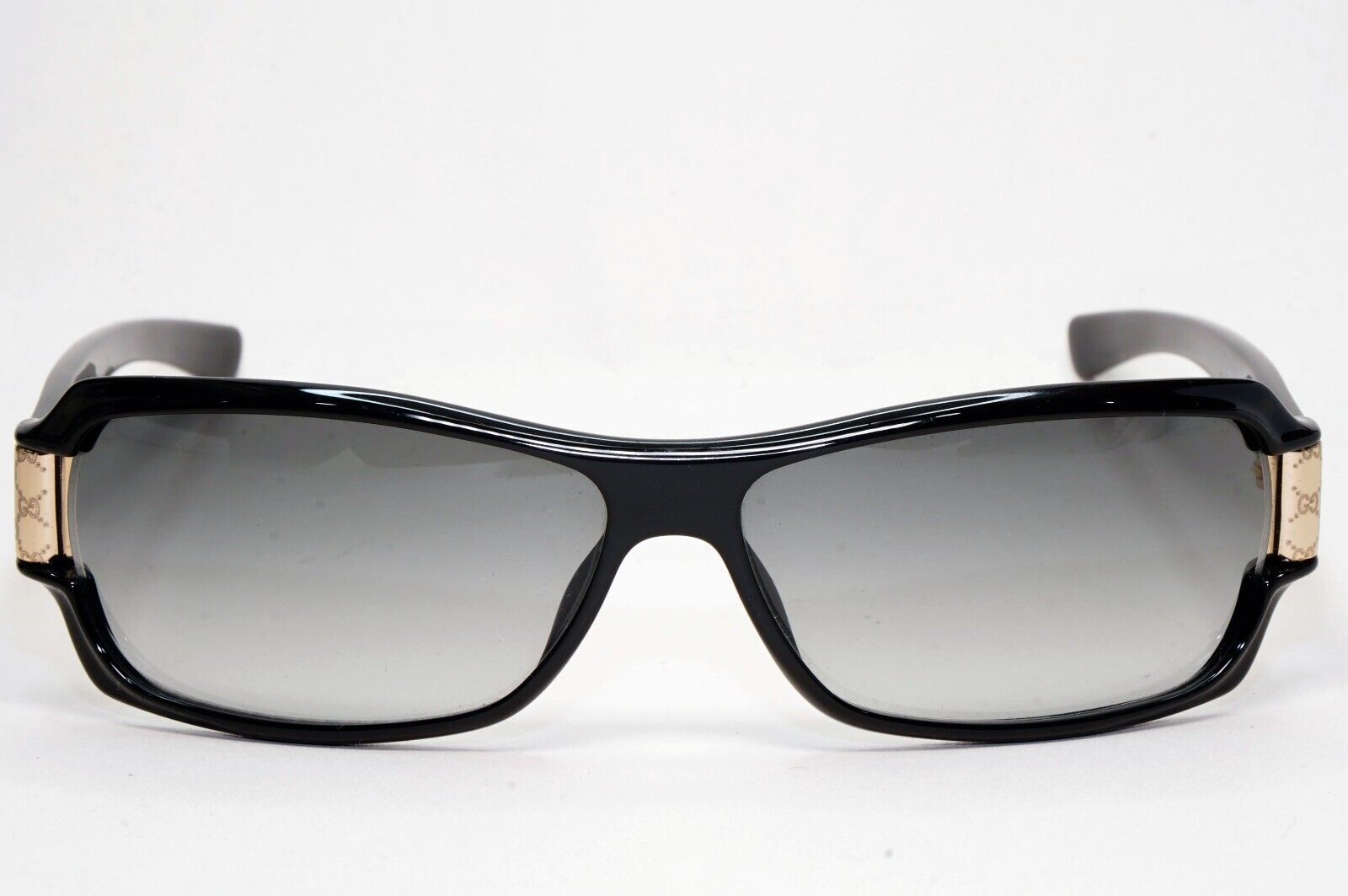 Gucci Sunglasses 2002 Vintage Black Grey Rectangle Unisex GG 2547/S PL4 131024