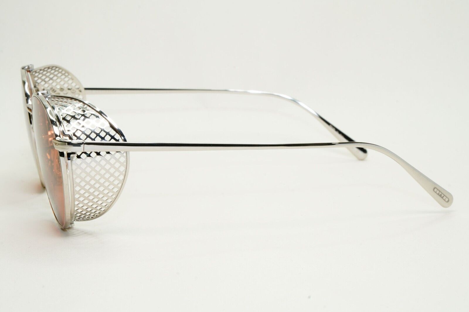 Oliver Peoples Sunglasses Cesarino-M Silver Orange Side Shields OV 1323S 5036/53