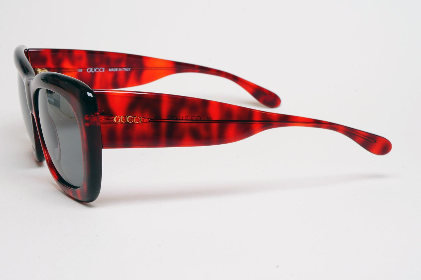Gucci Sunglasses 1993 Vintage Square Red Bordo Marble Grey GG 2150/S C35 070325