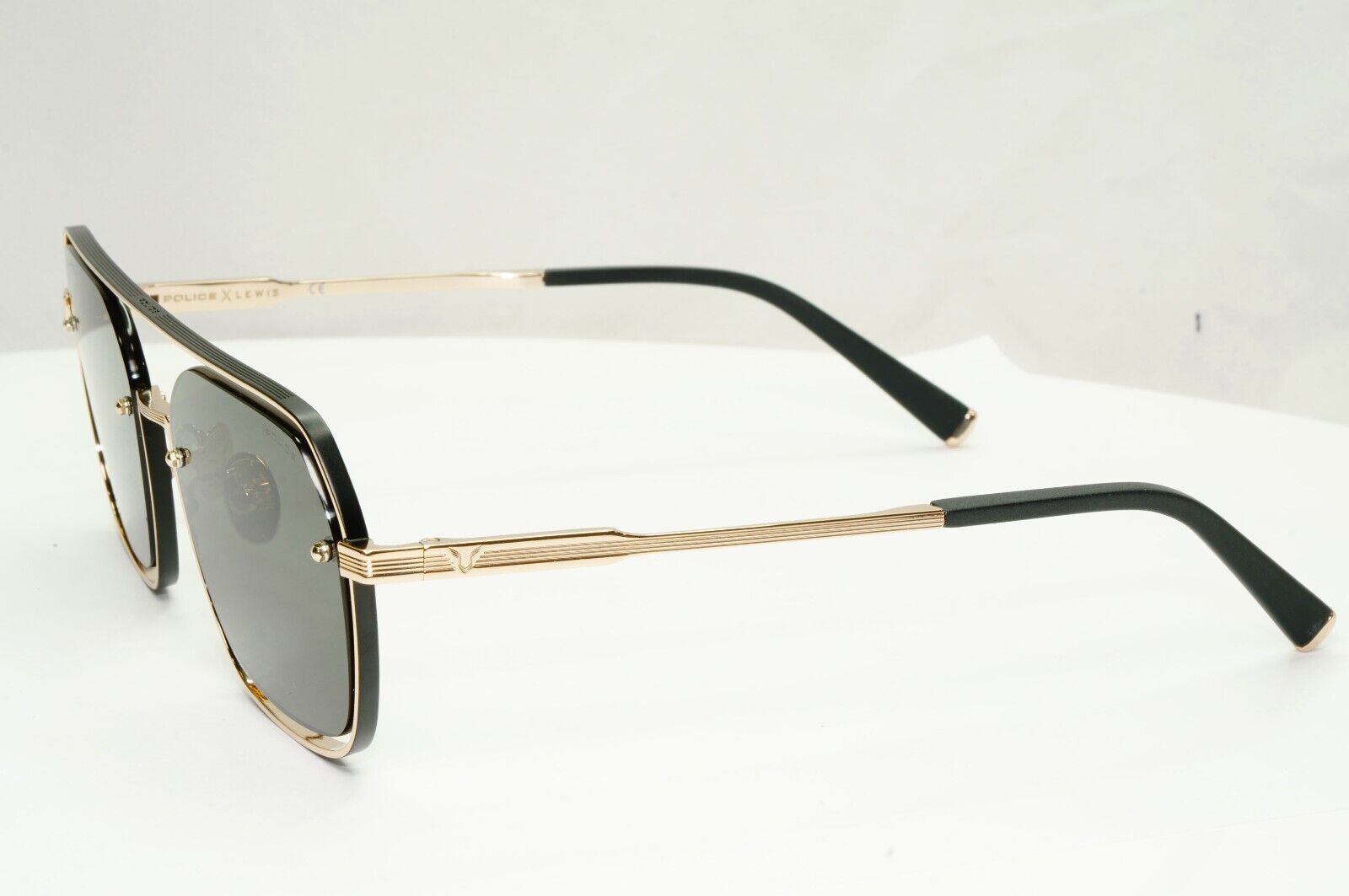 Police Lewis Hamilton F1 Sunglasses Gold Grey Square Pilot SPL E18 COL 0302