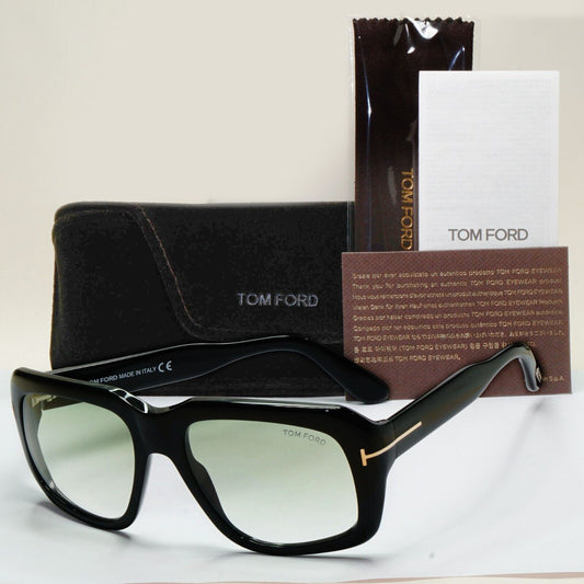 Tom Ford Sunglasses Bailey-02 Black Square Light Green Gradient FT0885 TF 885
