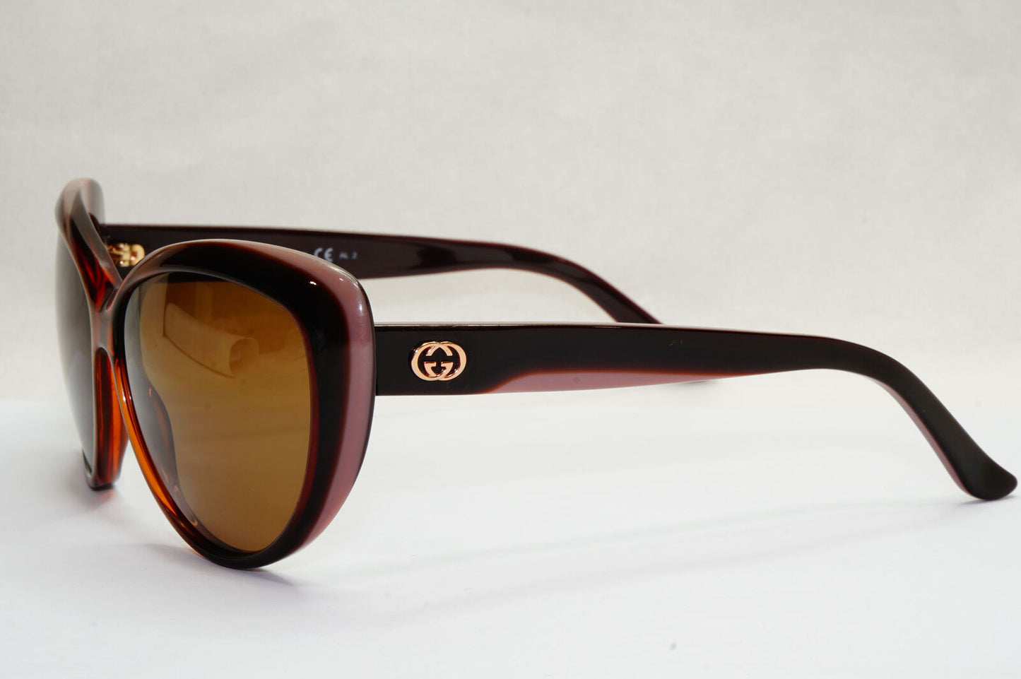 Gucci Sunglasses 2012 Vintage Brown Pink Cat Eye GG 3510/S WOFD8  180224