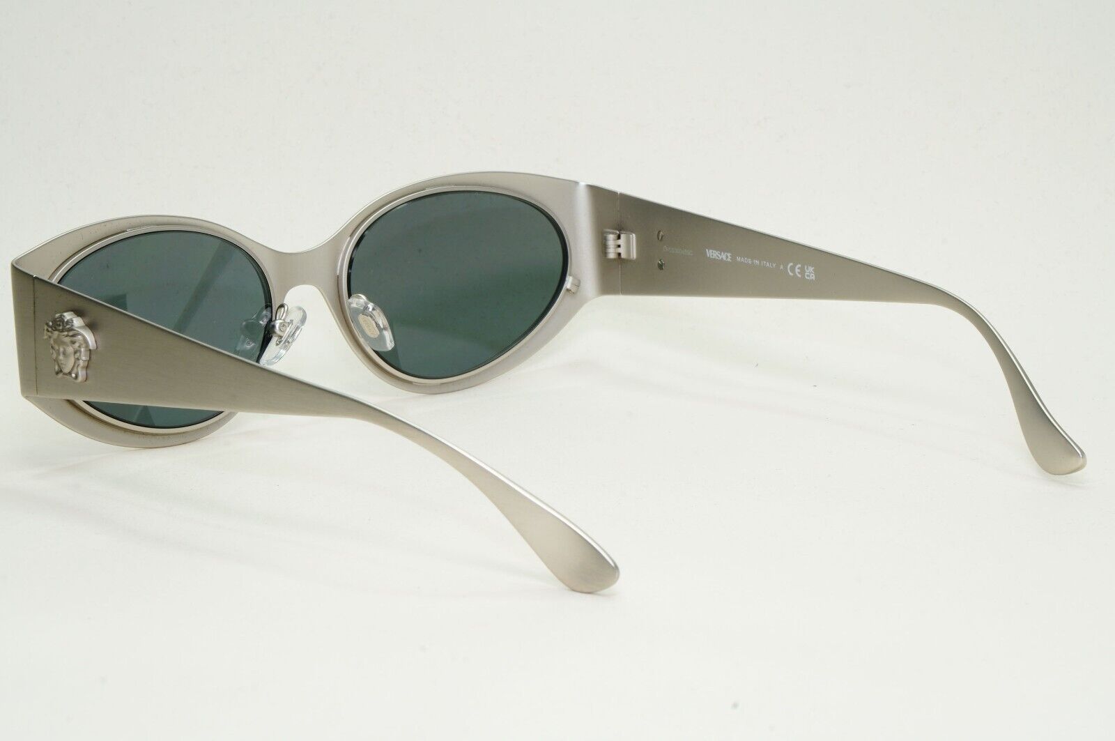 Versace Sunglasses Brushed Silver Medusa Grey Silver Mirror MOD VE 2263 1266/6G