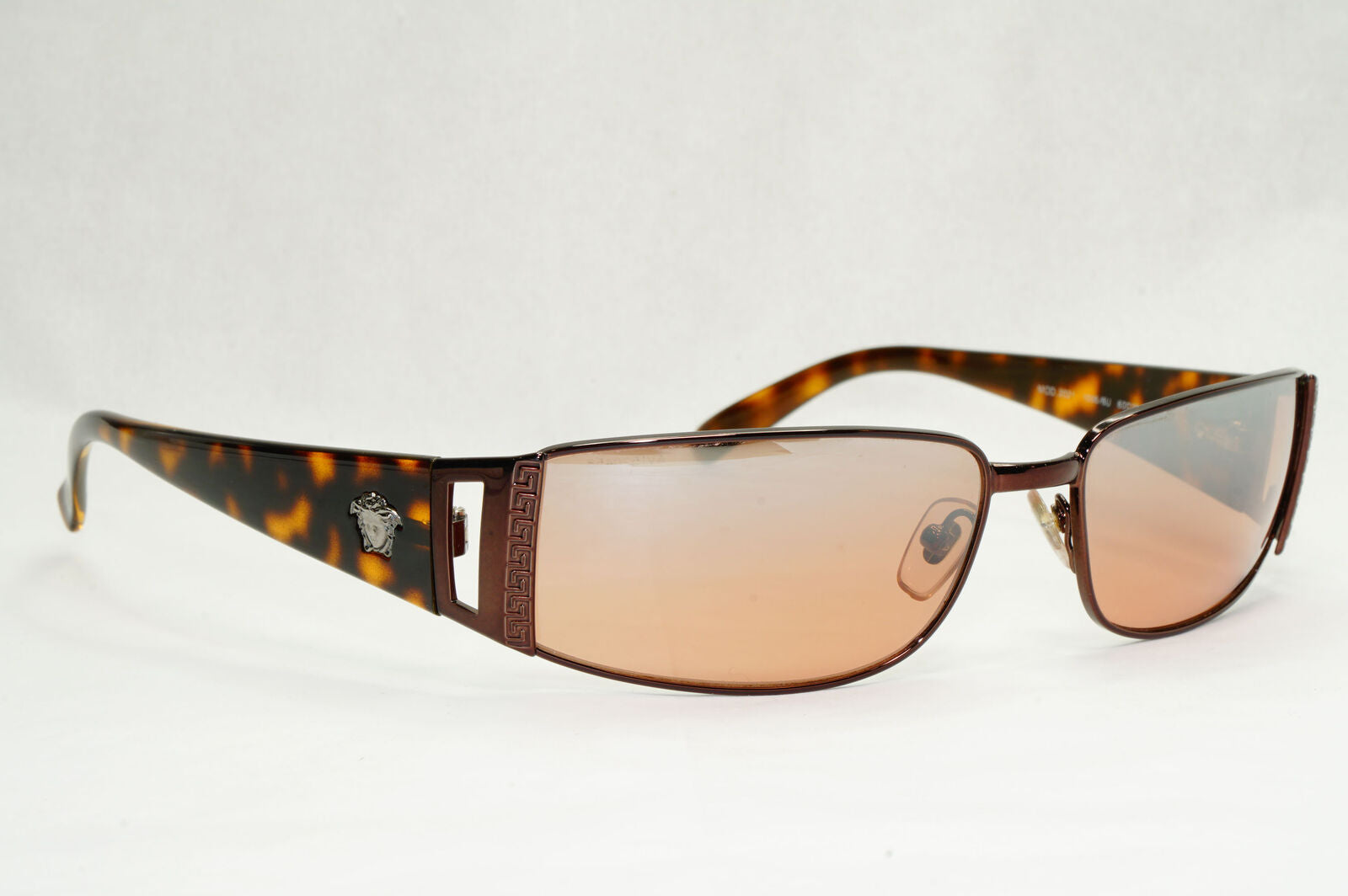 Versace Sunglasses 2004 Vintage Brown Mirror Rectangle MOD 2021 1006/6U 210124