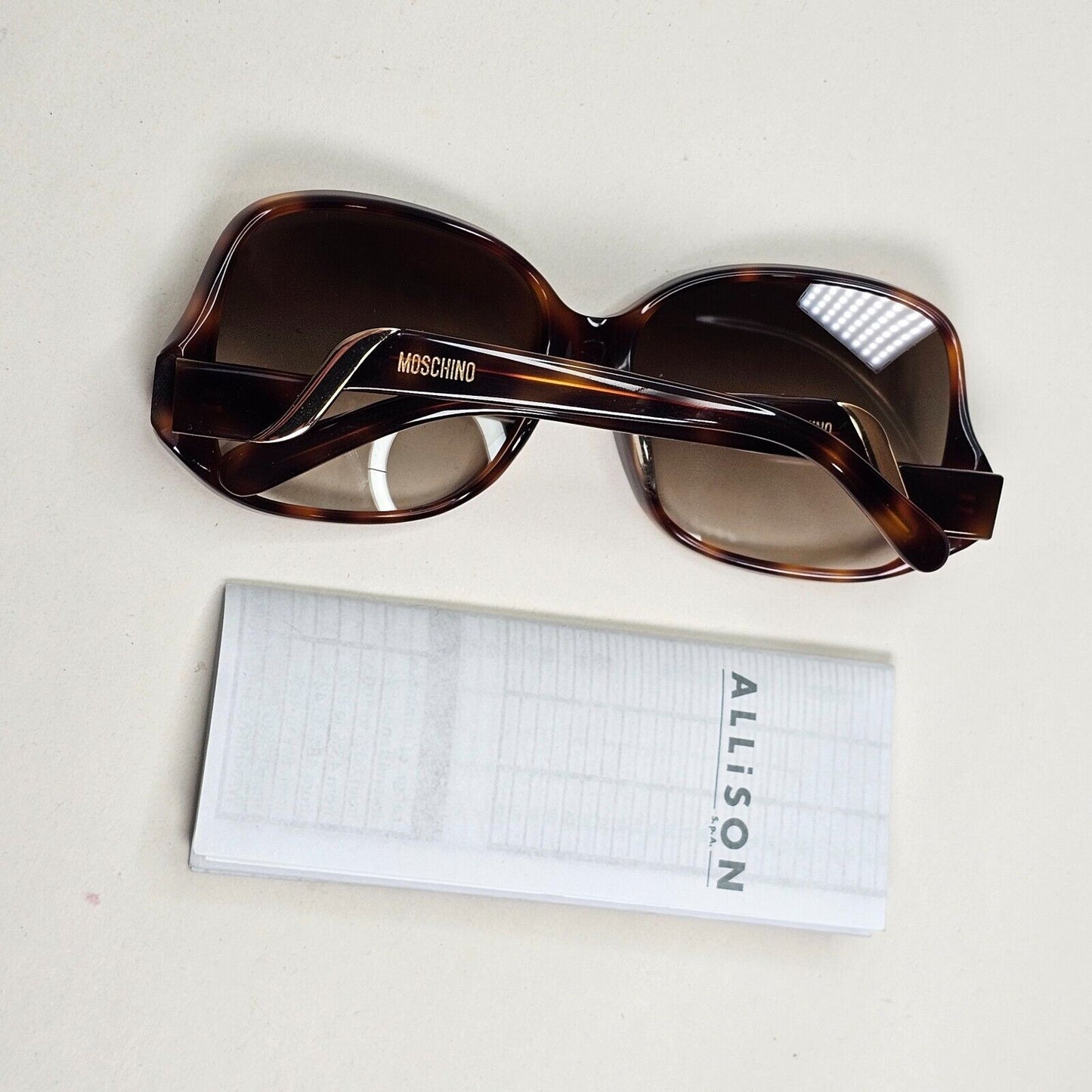 Moschino Sunglasses 2005 Vintage Brown Tortoise Square Gradient MO565 02 101124