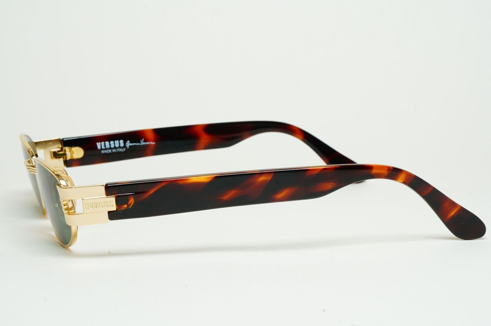 Versus Sunglasses 1996 by Gianni Versace Vintage Gold Green MOD F31 COL 030