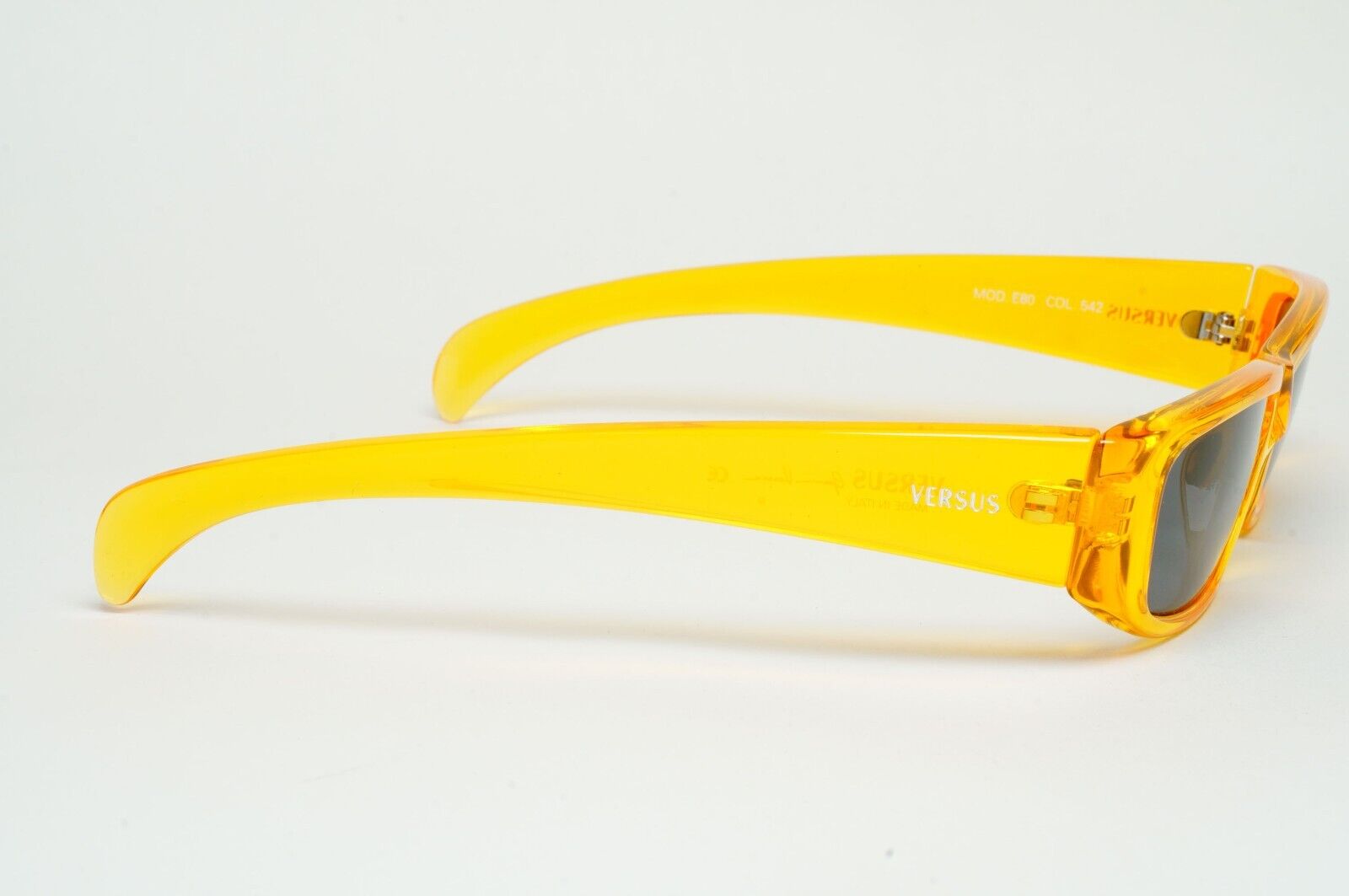 Versus Sunglasses 1996 by Gianni Versace Vintage Orange Grey MOD E80 COL 542