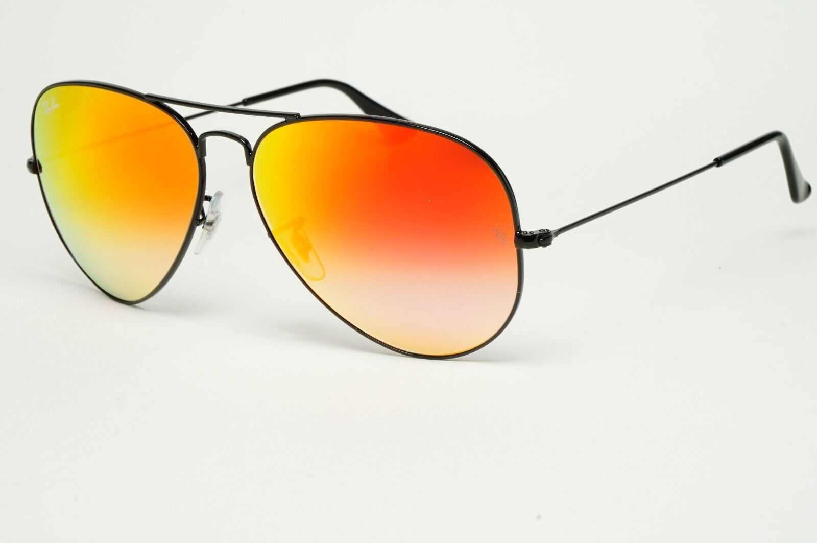 Ray-Ban Sunglasses Aviator Black Orange Mirror Pilot RB 3025 002/4W 62mm