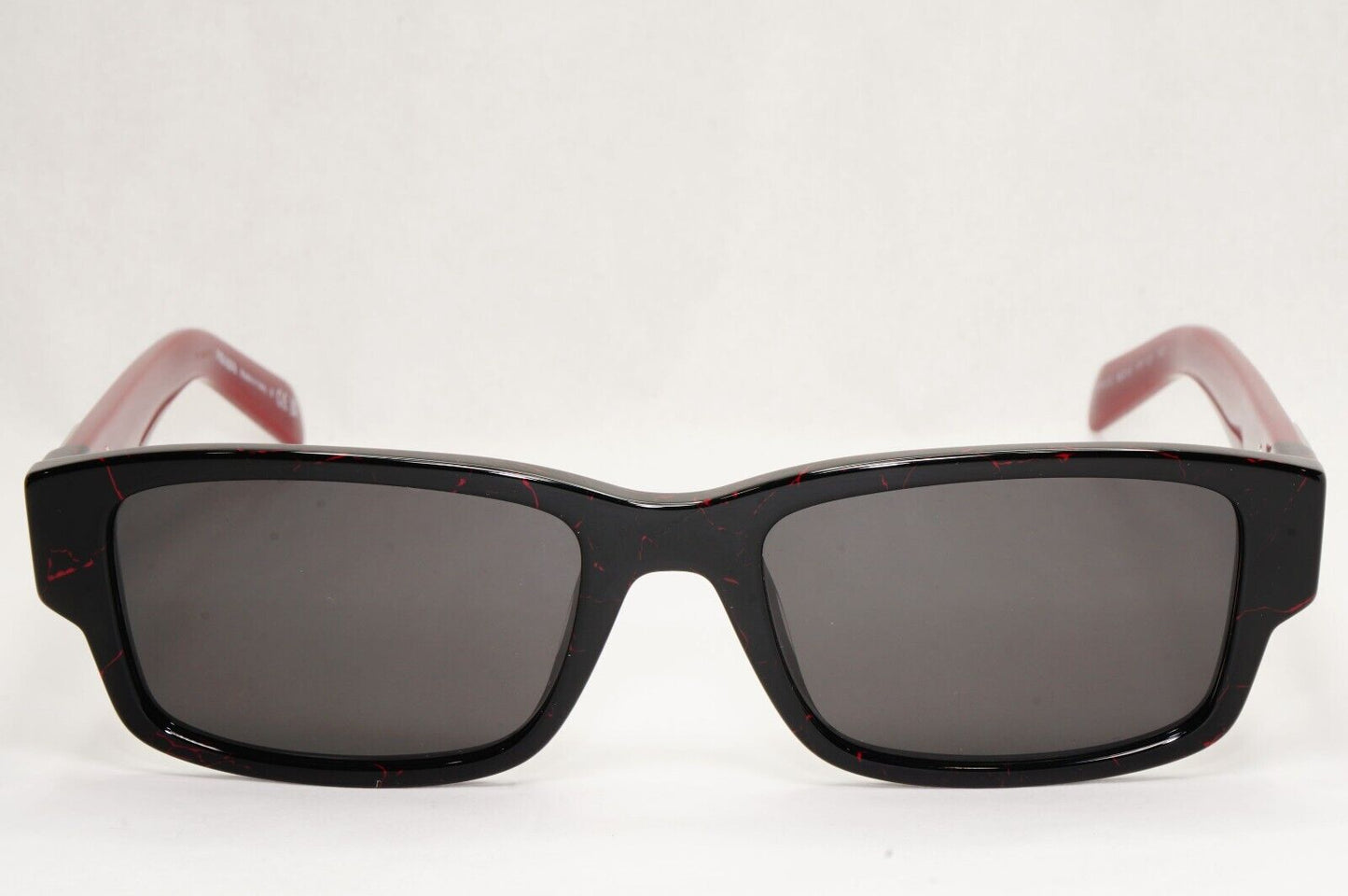 Prada Sunglasses Triangle Symbole Red Black Marble PR07ZV VPR 07Z 11F-1O1 55mm