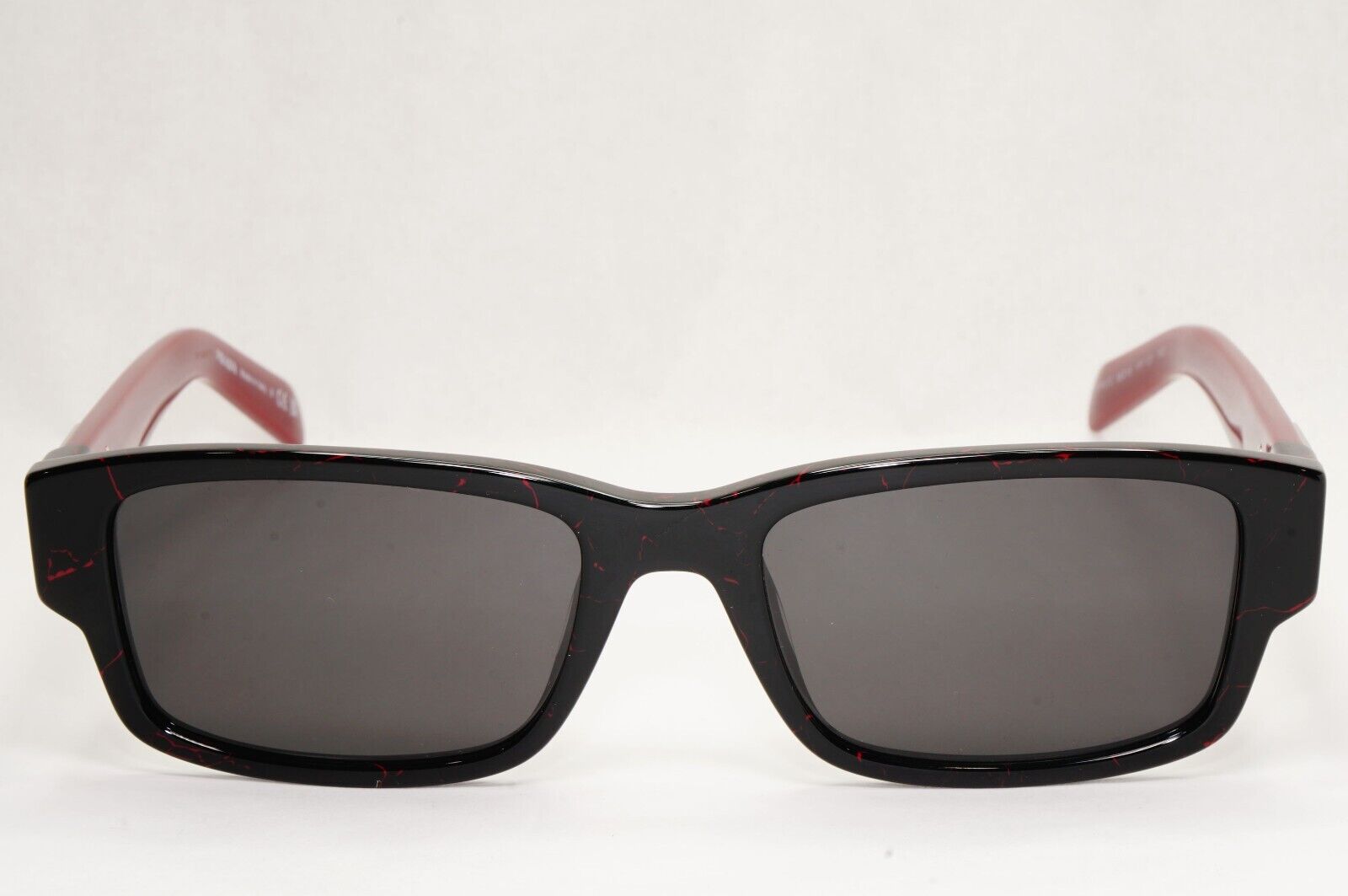 Prada Sunglasses Triangle Symbole Red Black Marble PR07ZV VPR 07Z 11F-1O1 55mm
