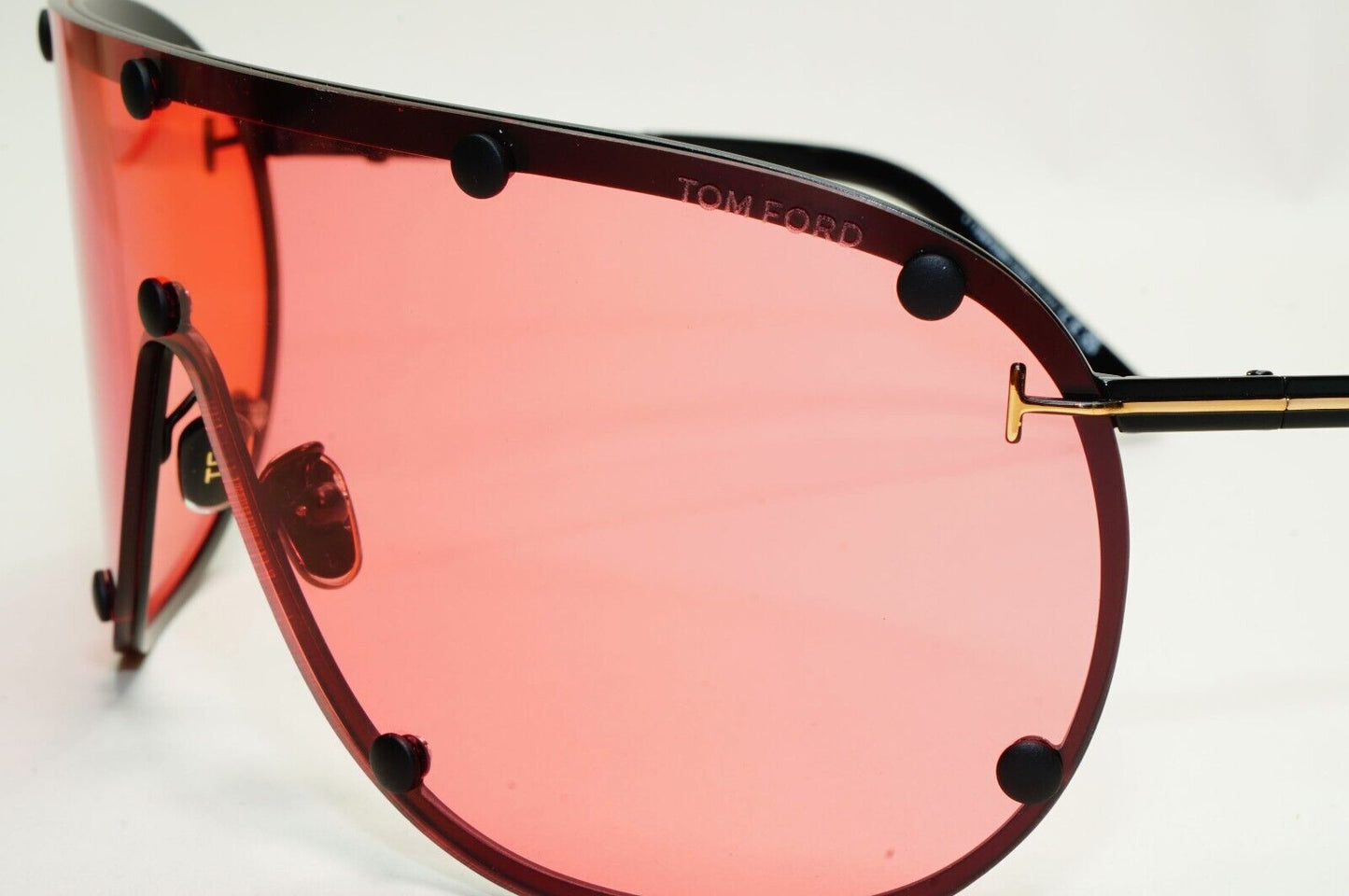 Tom Ford Sunglasses Kyler Red Bordeaux Black Shield Unisex FT1043 TF 1043 02S