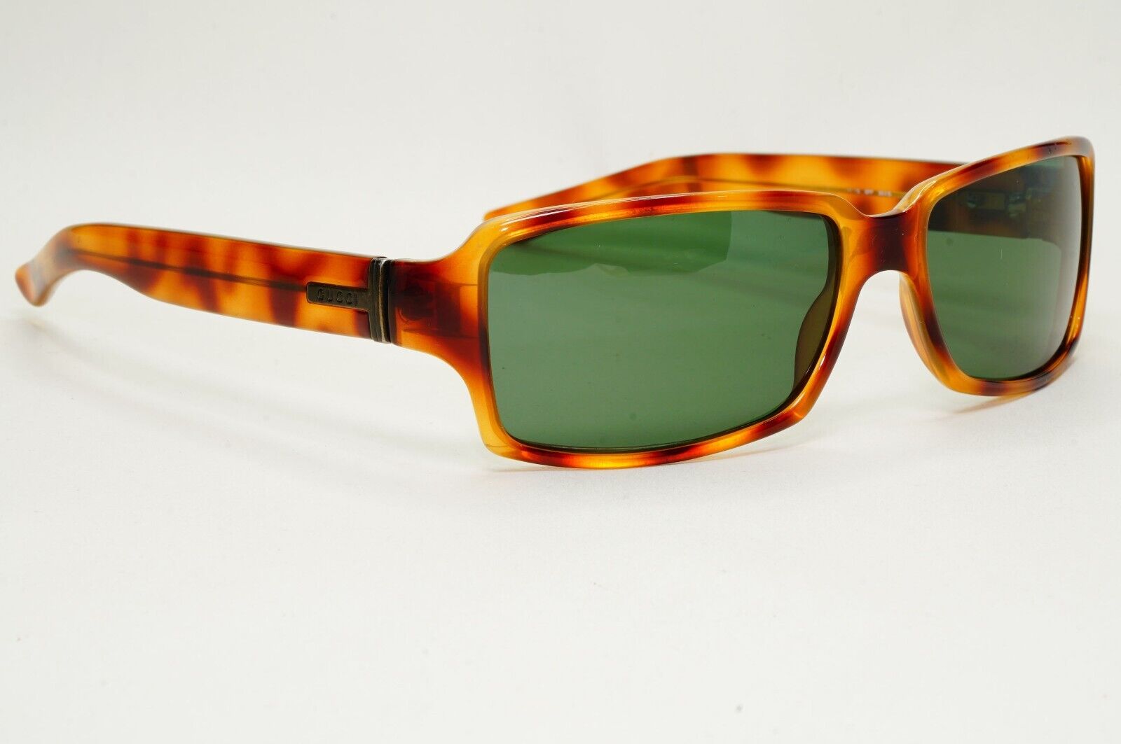 Gucci Sunglasses 1997 Vintage Brown Green Rectangle Small GG 1451/S 8PP 041124