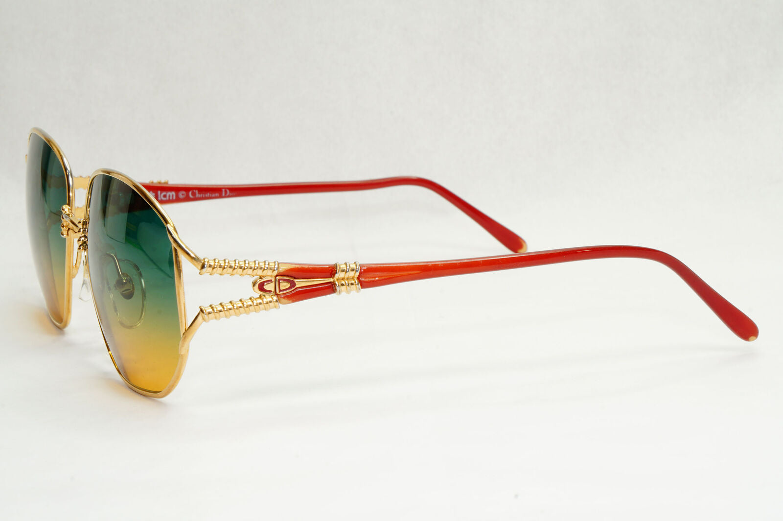 Dior Sunglasses Vintage 1990s Red Gold Green Brown Germany 2492 43 55mm 200124