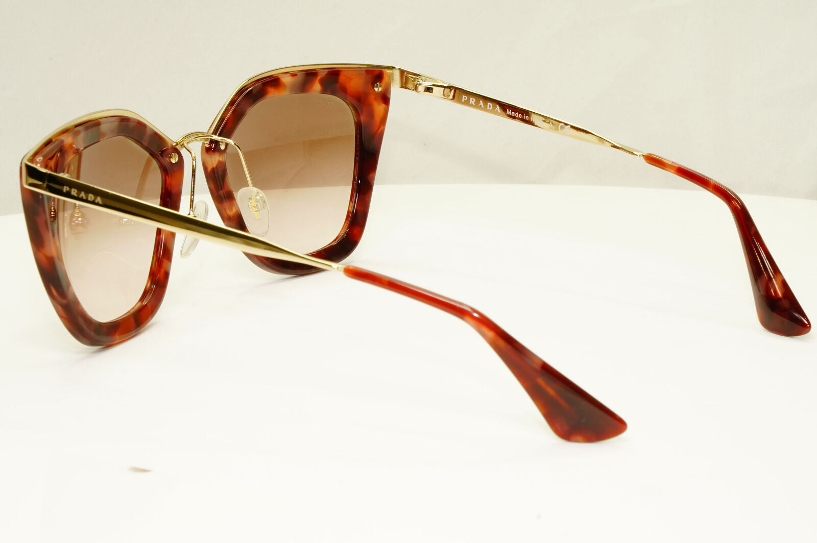 Prada Cinema Brown Sunglasses Gold Marble Gradient Square SPR 53S PR53SS UE0-0A6
