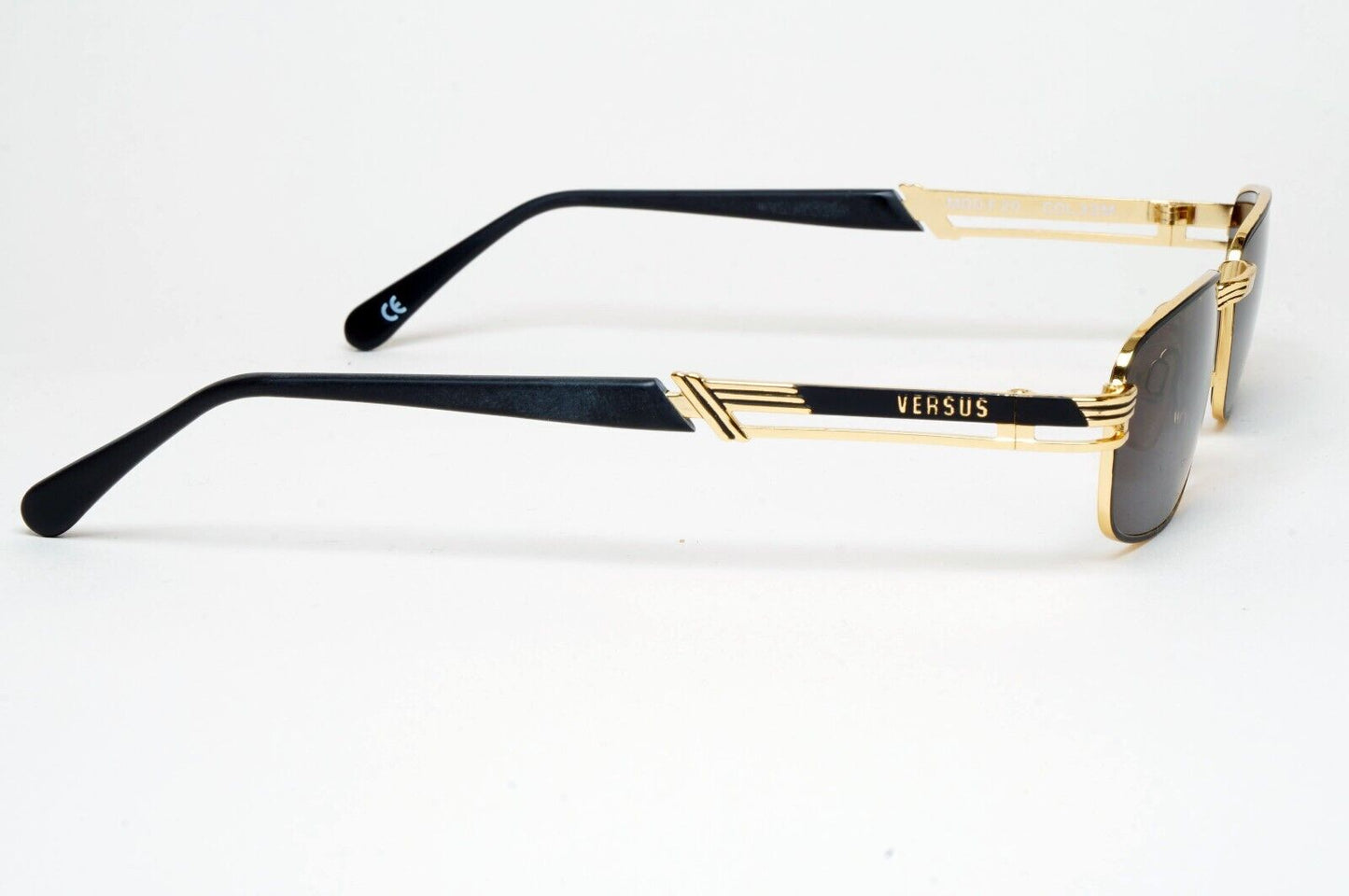 Versus Sunglasses 1996 by Gianni Versace Vintage Gold Black MOD F20 COL 33M