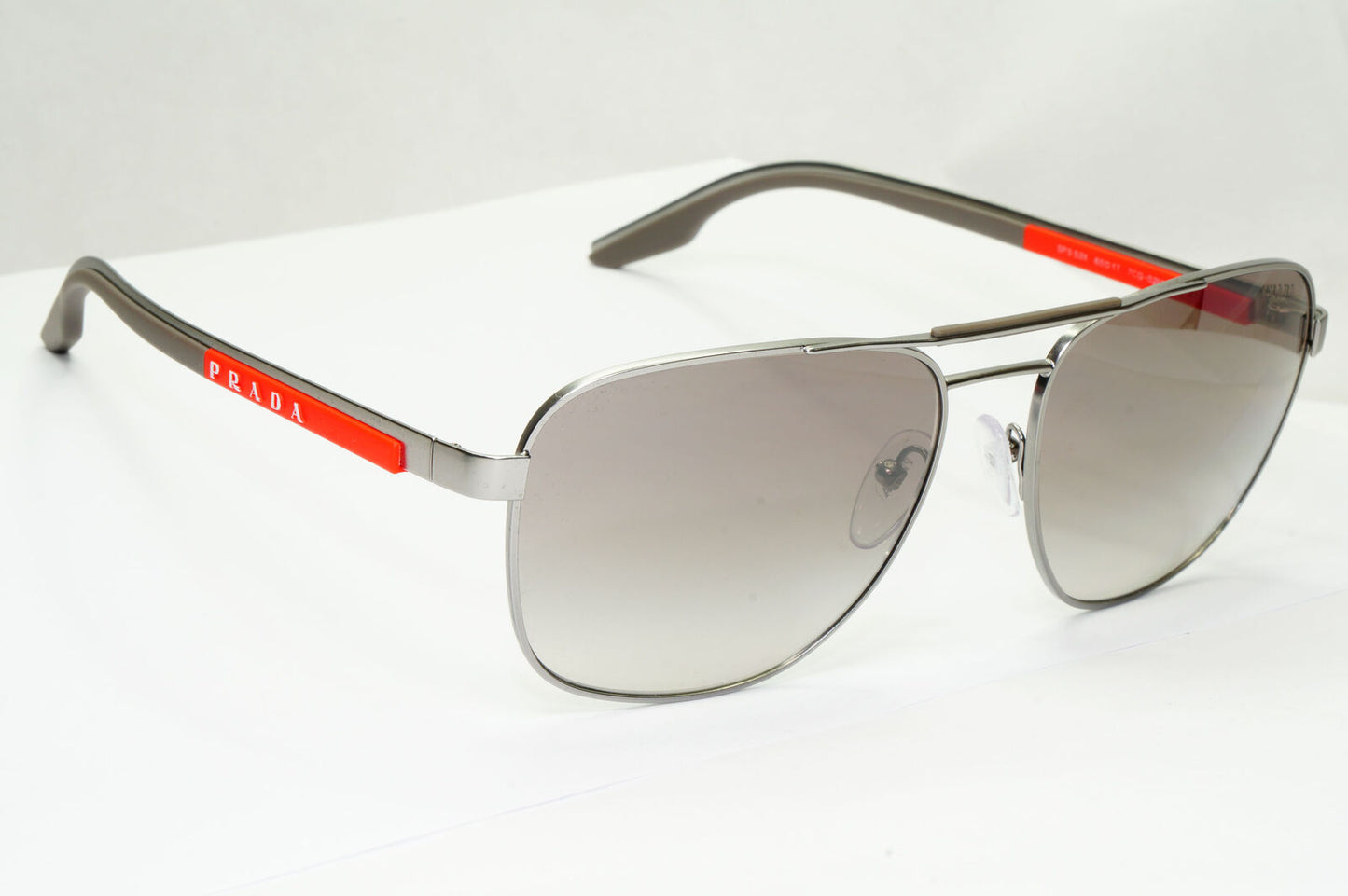 Prada Sunglasses Gunmetal Grey Matte Mirror Silver Pilot PS53XS SPS 53X 7CQ-02M