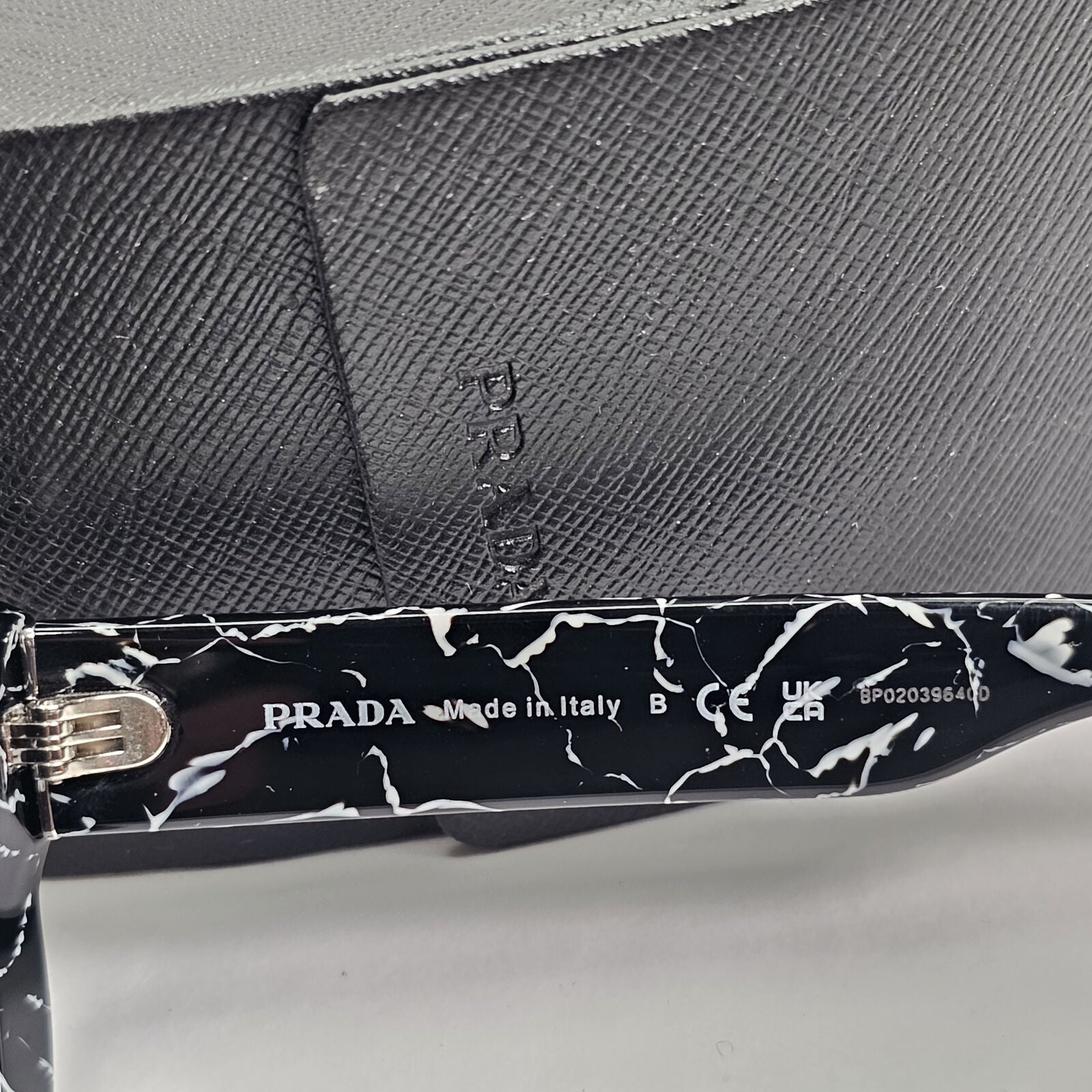Prada Sunglasses Black Marble Lightning Grey PR01YS SPR 01Y 09V-5S0 270124