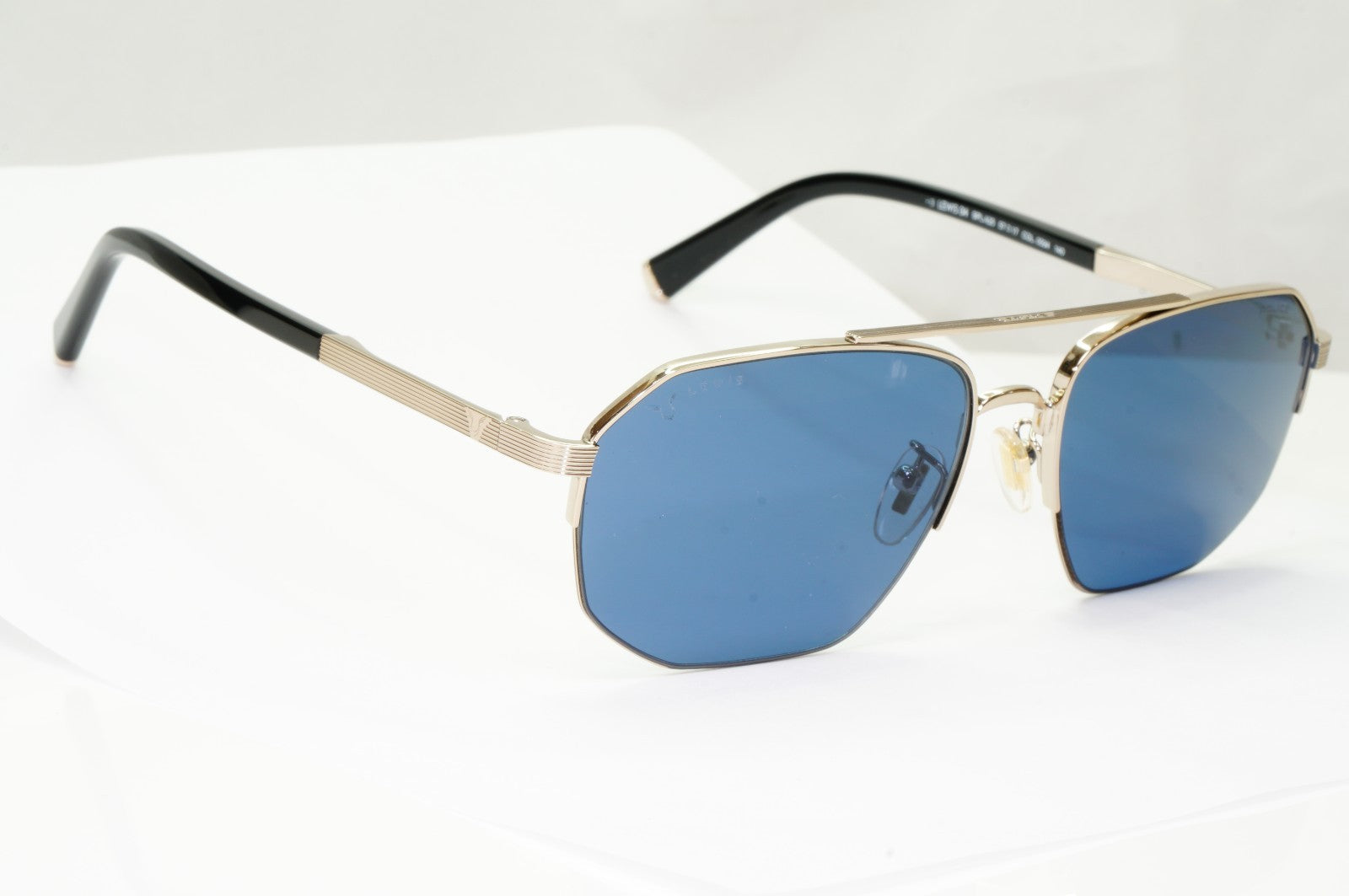 Police Lewis Hamilton F1 Sunglasses Gold Blue Square Metal SPL A25 COL 0594 [A]