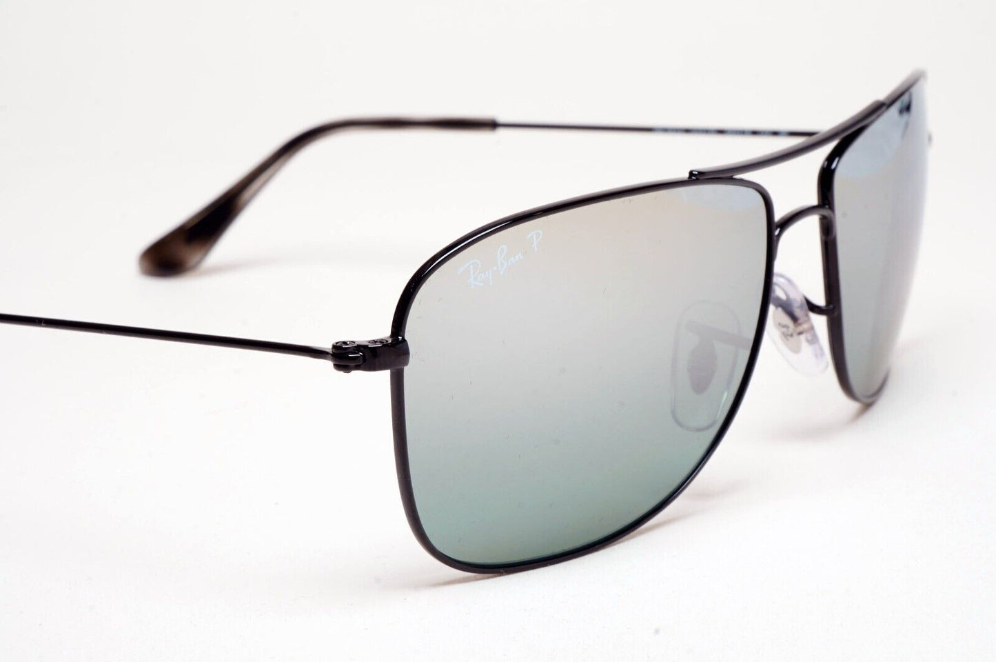 Ray-Ban Sunglasses Polarized Black Silver Chromance Mirror RB 3543 002/5L 59mm