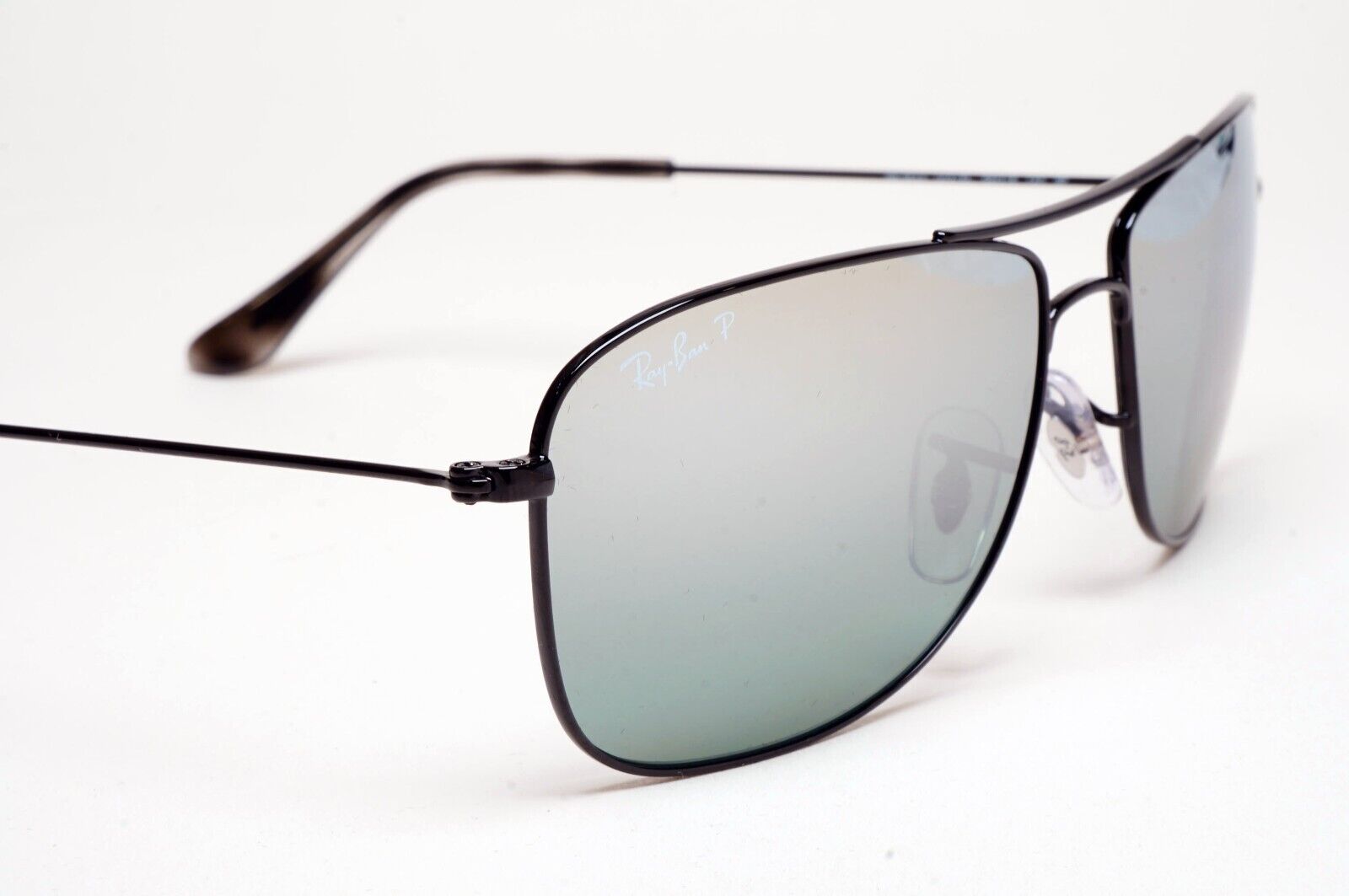 Ray-Ban Sunglasses Polarized Black Silver Chromance Mirror RB 3543 002/5L 59mm