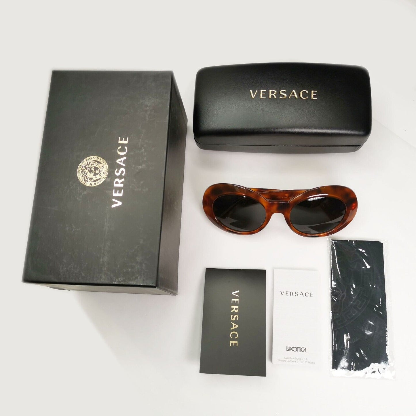 Versace Sunglasses Brown Gold Medusa 96 Tribute Collection MOD VE 4329 5214/87