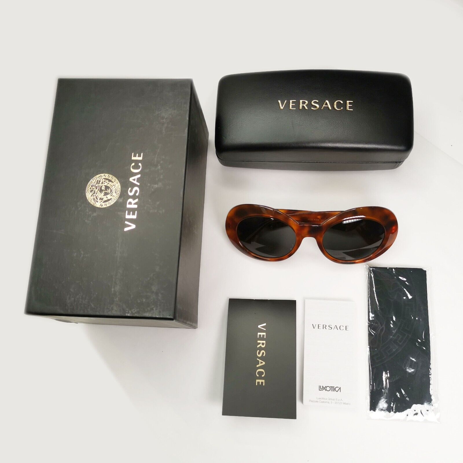 Versace Sunglasses Brown Gold Medusa 96 Tribute Collection MOD VE 4329 5214/87