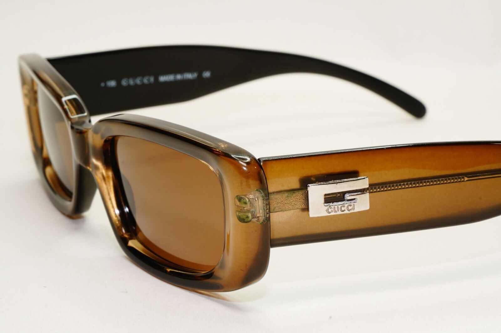 Gucci Sunglasses 1996 Vintage Brown Honey Transparent GG 2409/N/S 4NR 120824
