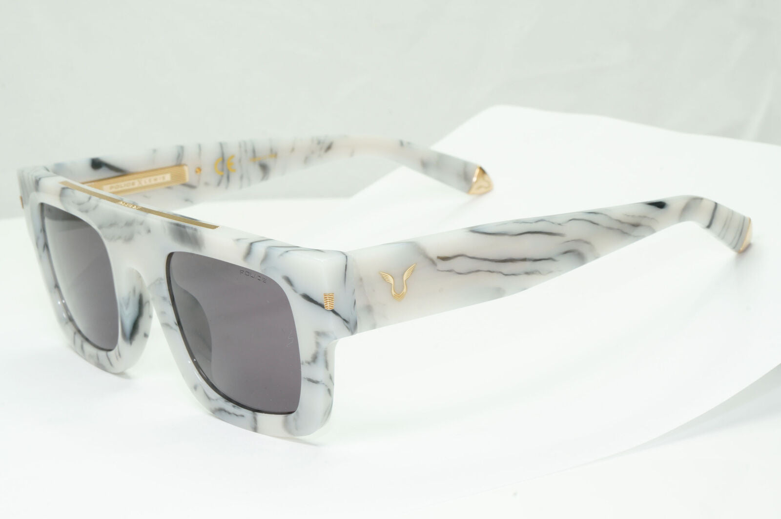 Police Lewis Hamilton F1 Sunglasses Grey Marble Acetate Square SPL E13 COL 09YL