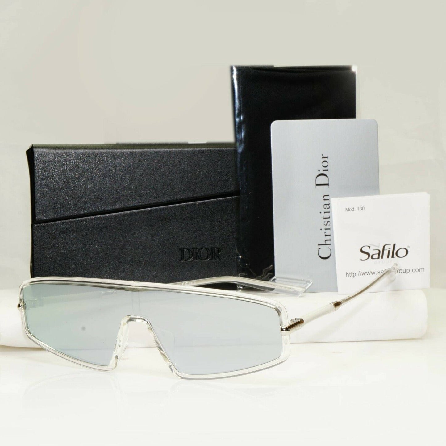 Dior Silver Visor Mask Homme Mens Sunglasses Mirror Visor Shield Mercure 9000T