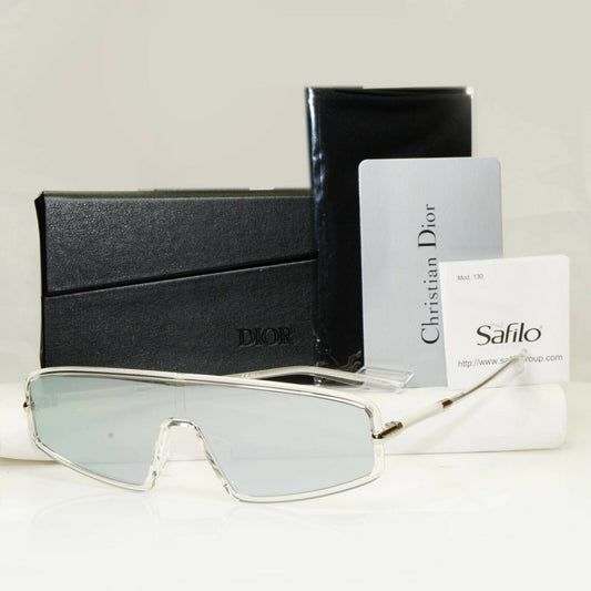 Dior Silver Visor Mask Homme Mens Sunglasses Mirror Visor Shield Mercure 9000T