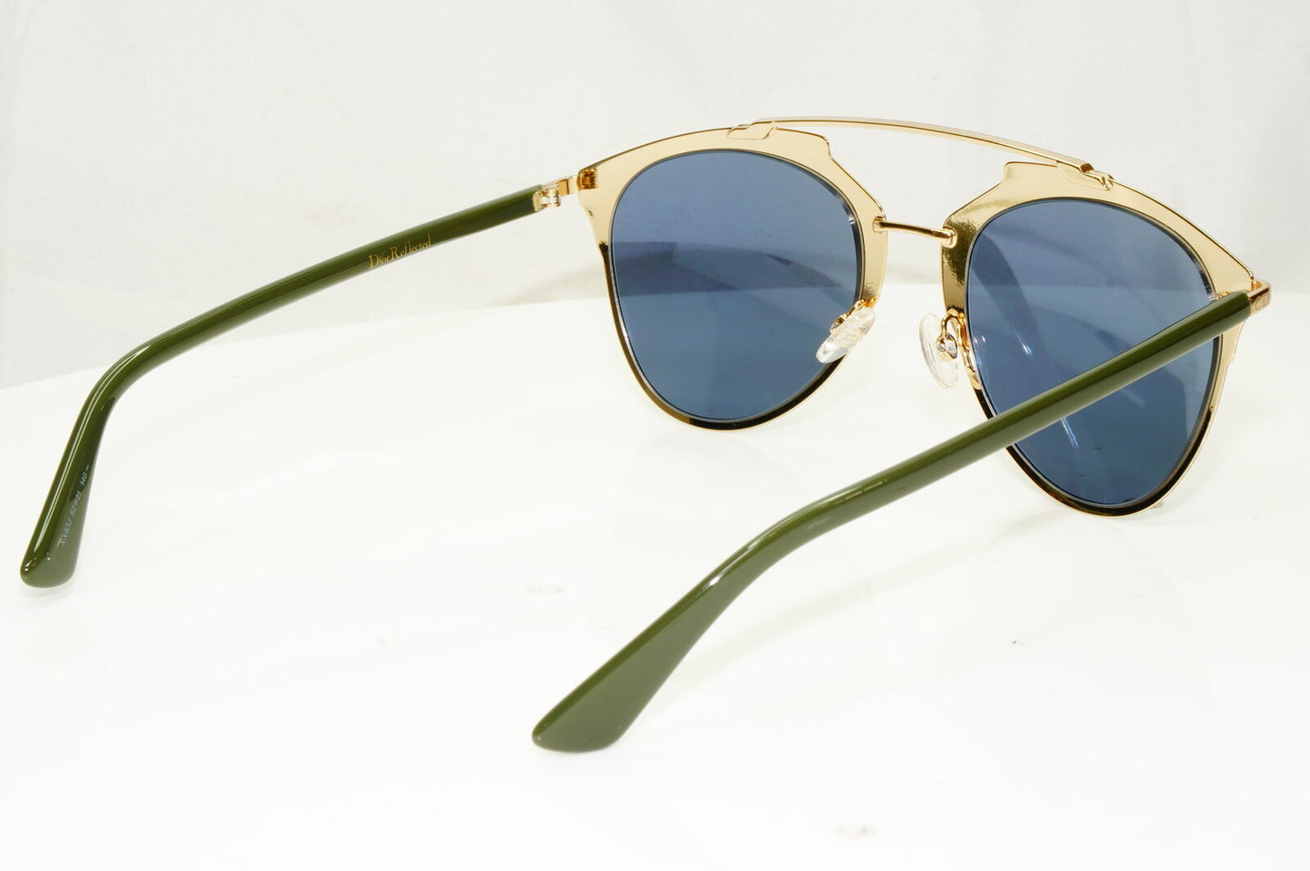 Authentic Dior Womens Gold Blue Mirror Designer Sunglasses Reflected XX83J