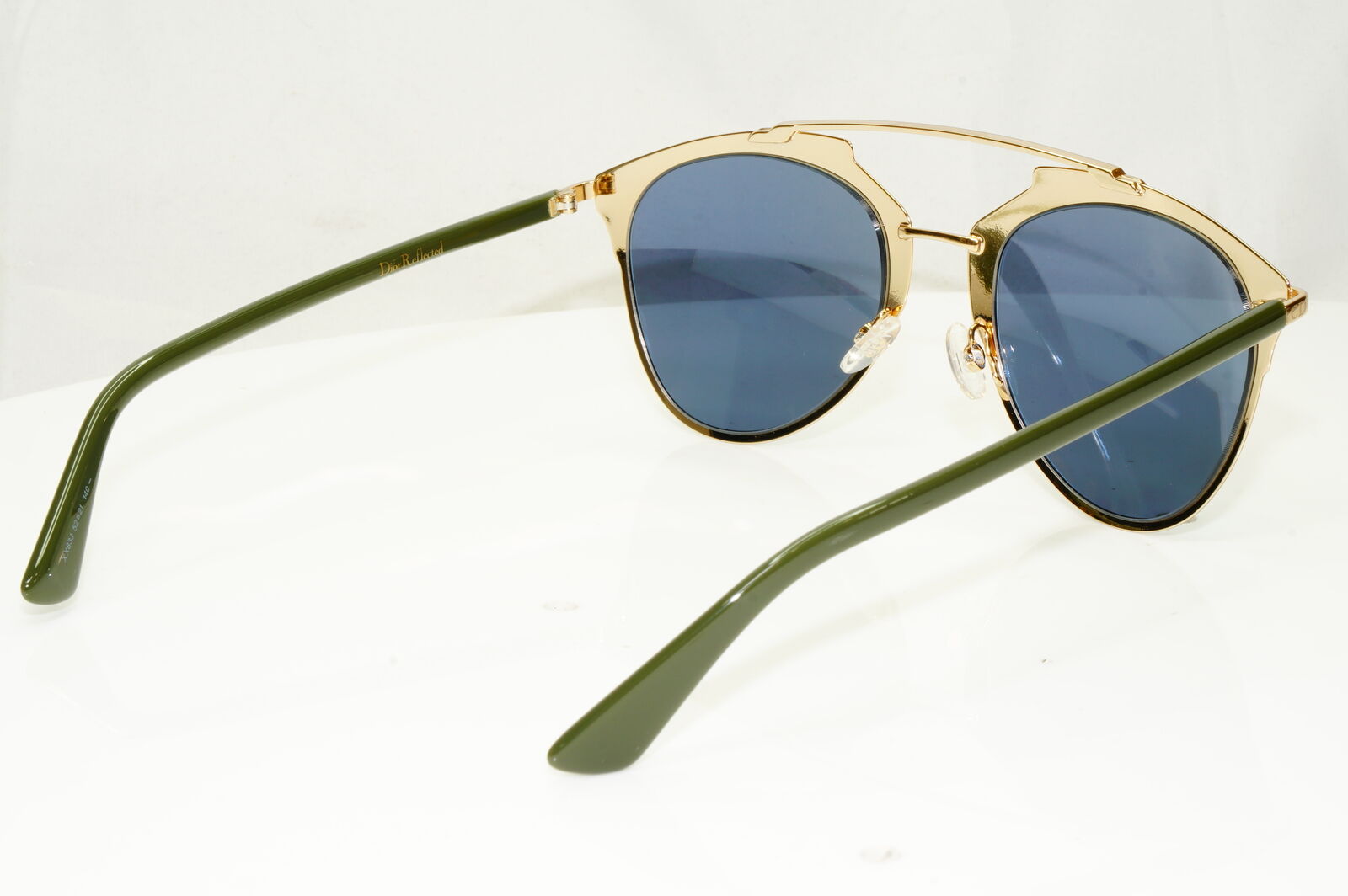 Authentic Dior Womens Gold Blue Mirror Designer Sunglasses Reflected XX83J