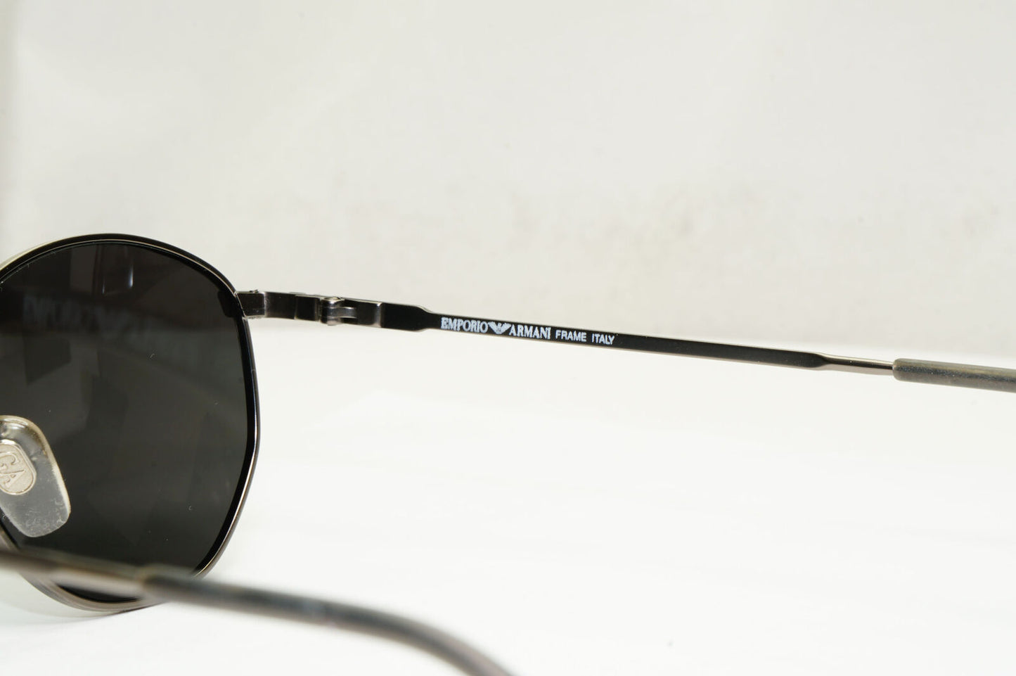 Emporio Armani Sunglasses 1997 Vintage Grey Gunmetal Black Round 031 915 48mm