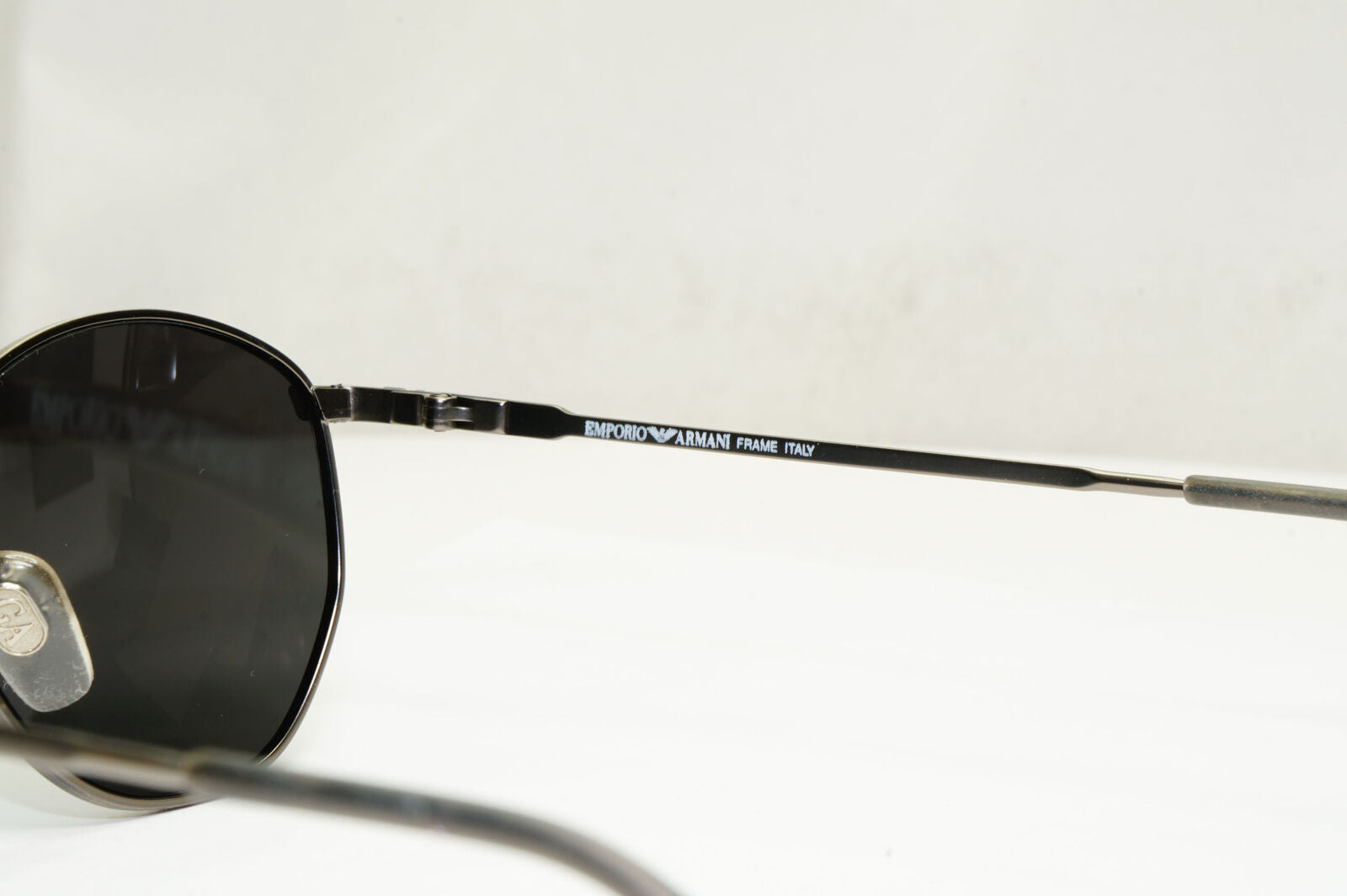 Emporio Armani Sunglasses 1997 Vintage Grey Gunmetal Black Round 031 915 48mm