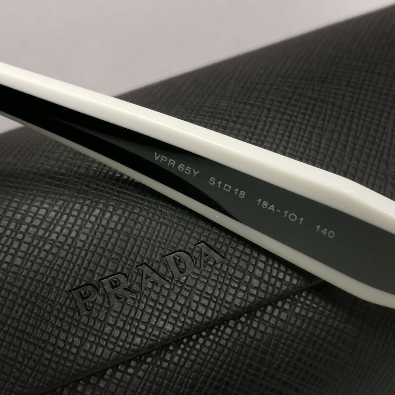 Prada Sunglasses Black Gold White Square Milano PR65YV VPR 65Y 18A-1O1 51mm