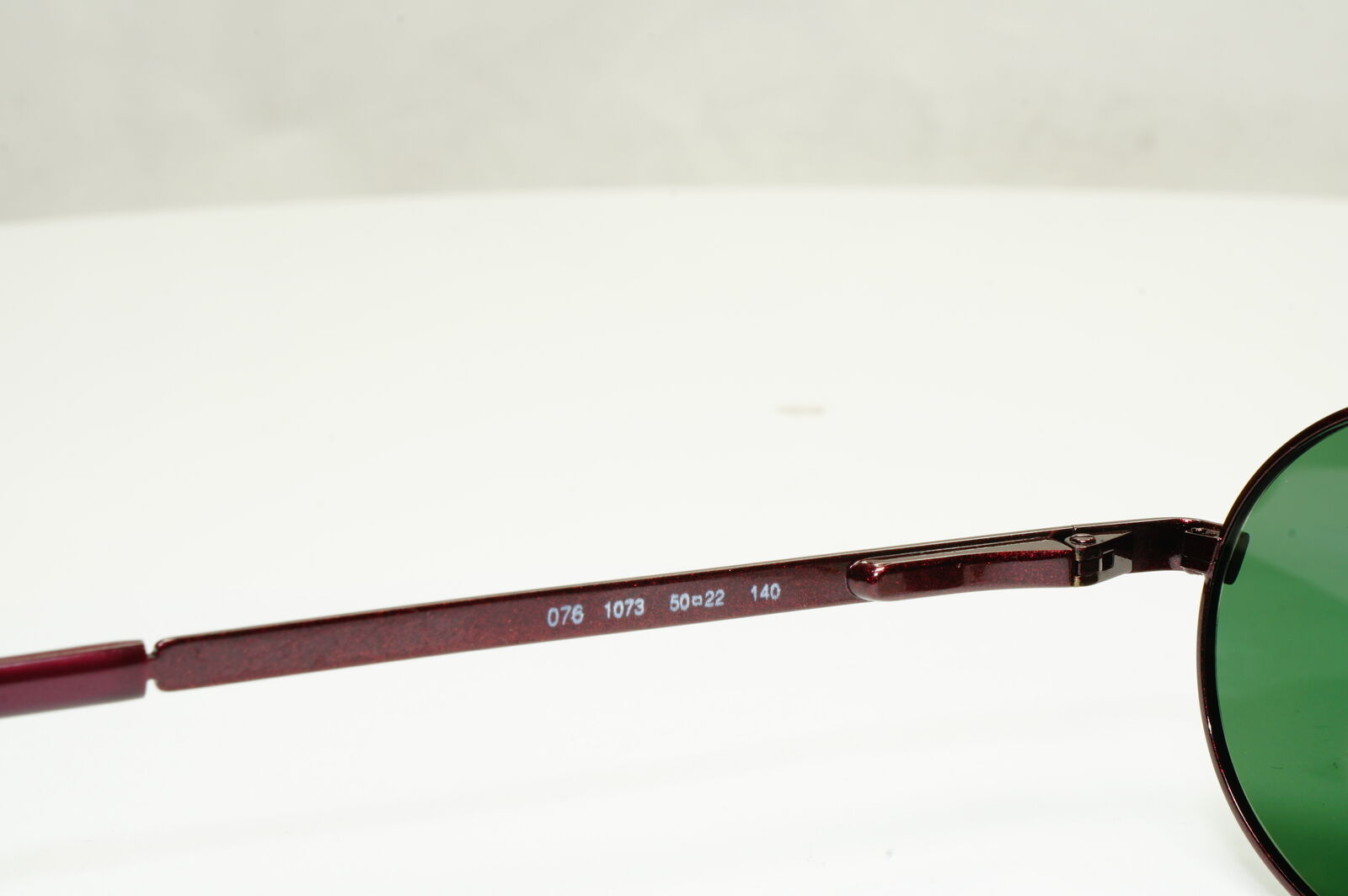 Emporio Armani Sunglasses 1997 Vintage Oval Red Burgundy Metallic 076-S 1073