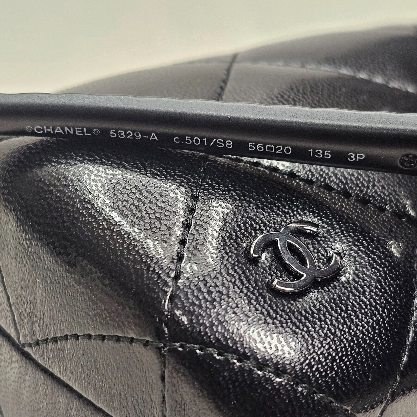 Chanel Sunglasses Black Polarised Square Grey Gradient 5329-A c.501/S8 171024