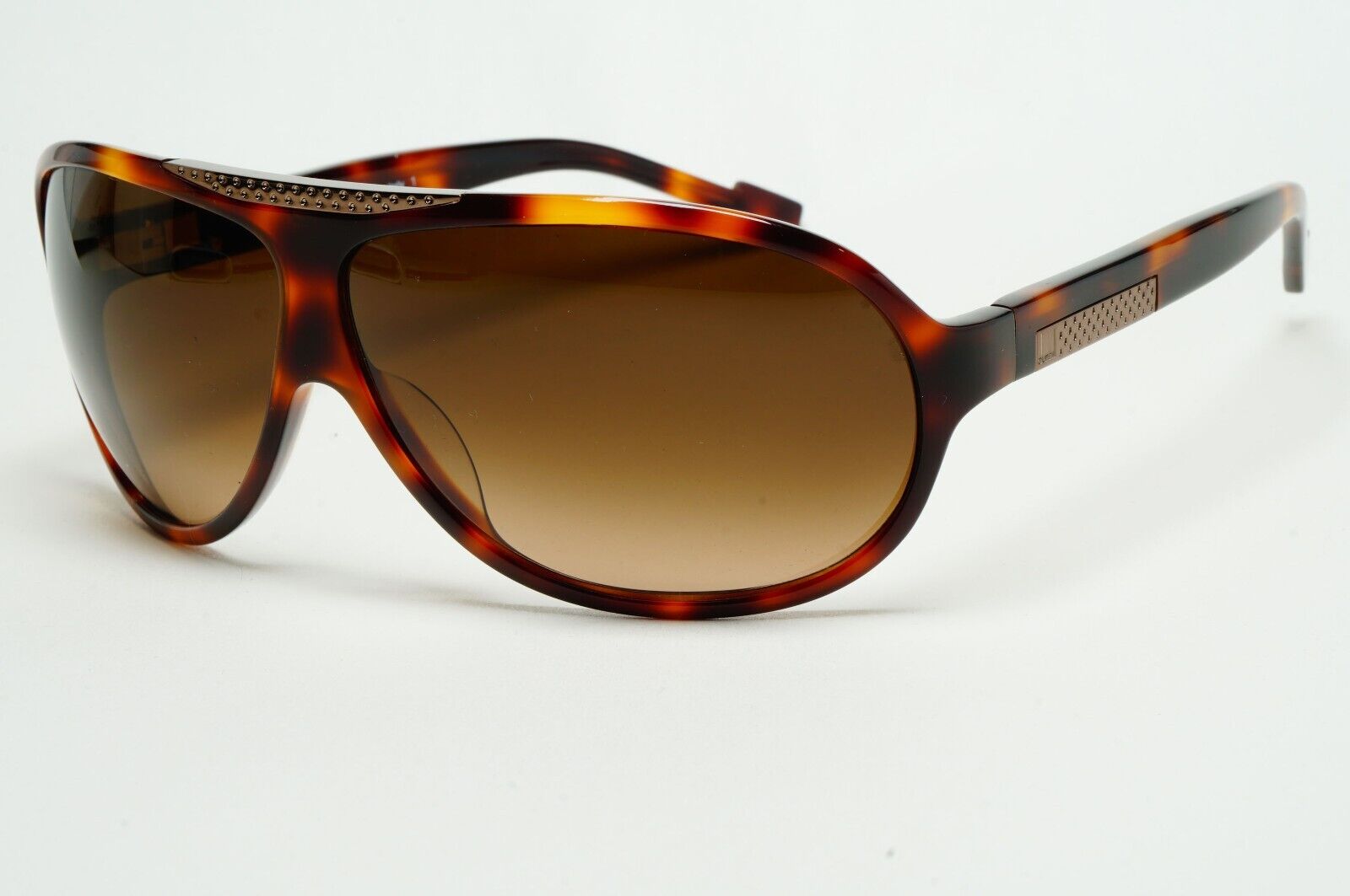 Dunhill Sunglasses 2006 Vintage Brown Tortoise Pilot Wrap DU 54403  211124