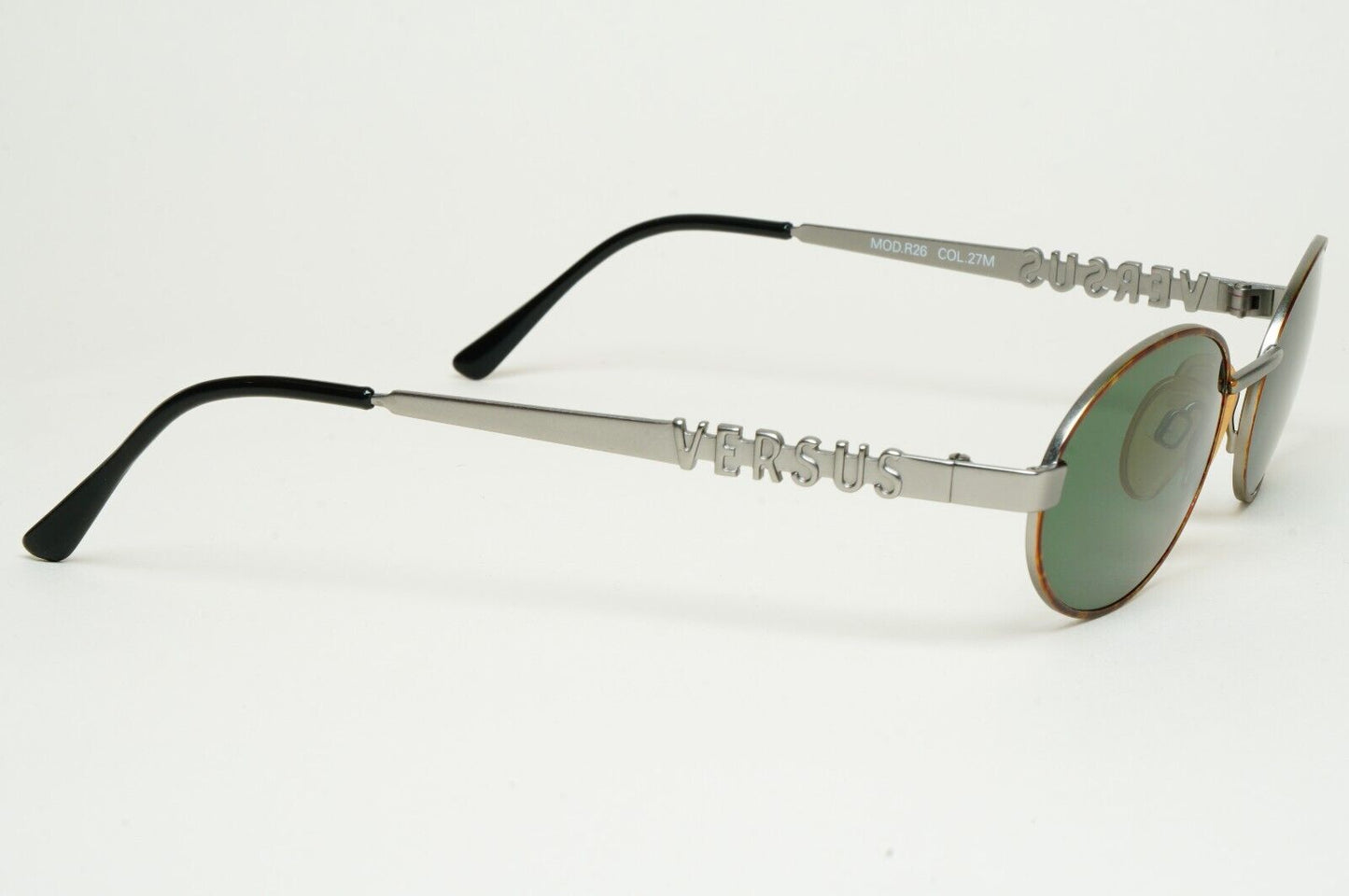 Versus Sunglasses 1996 by Gianni Versace Vintage Gunmetal Green MOD R26 COL 27M